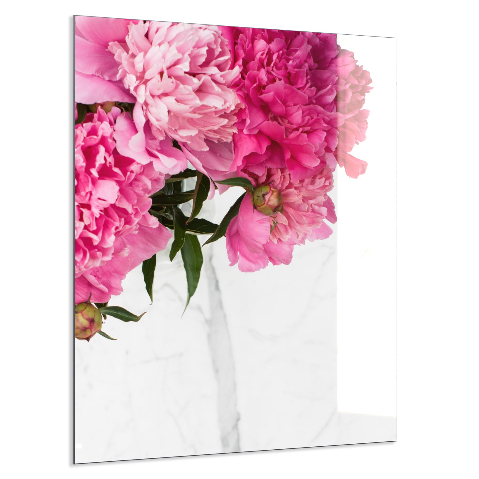 Deko Glas Wandbild Motiv 013H Pfingstrosen