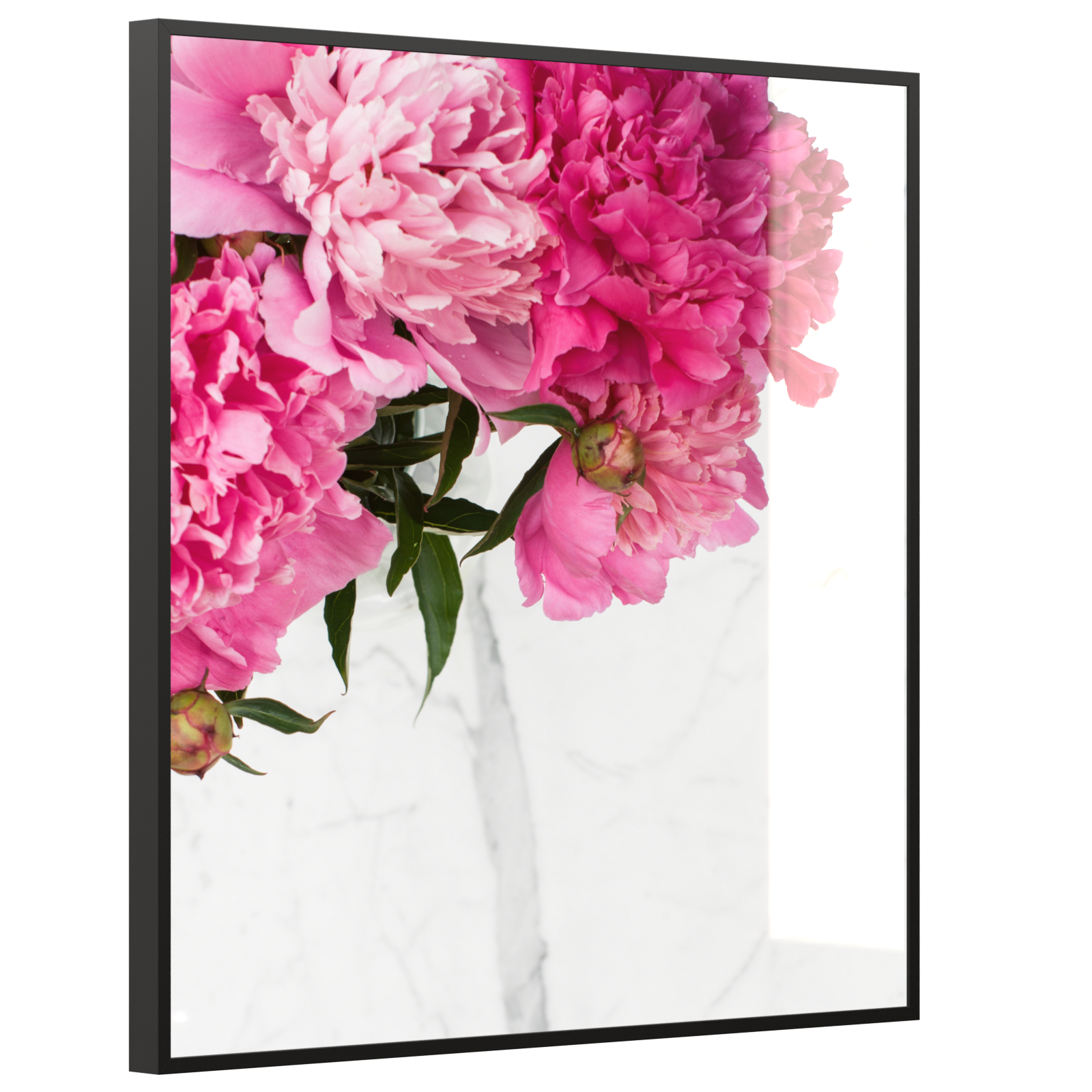 Deko Glas Wandbild Motiv 013H Pfingstrosen