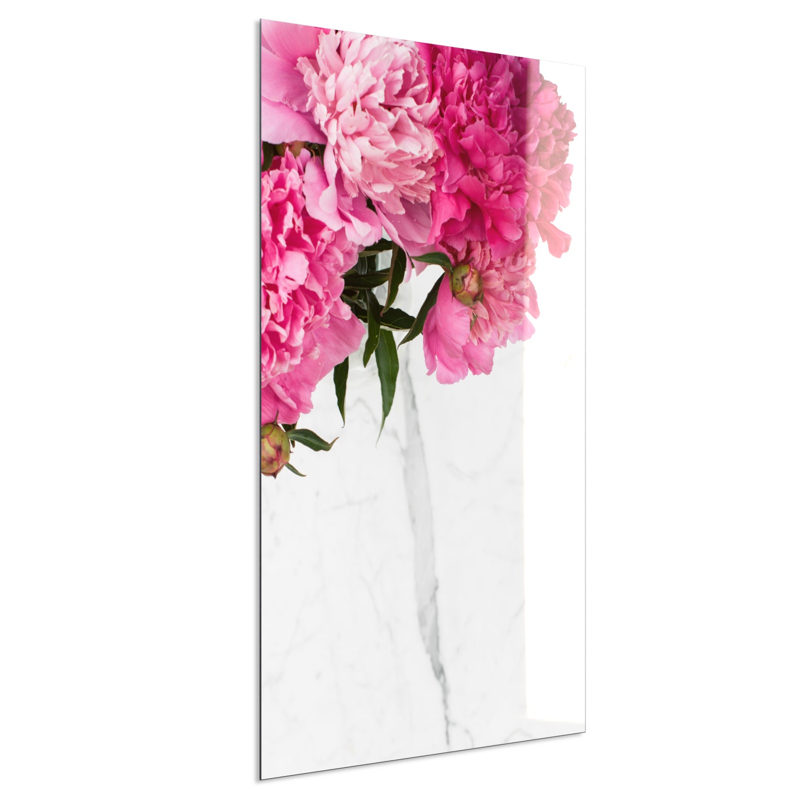 Deko Glas Wandbild Motiv 013H Pfingstrosen