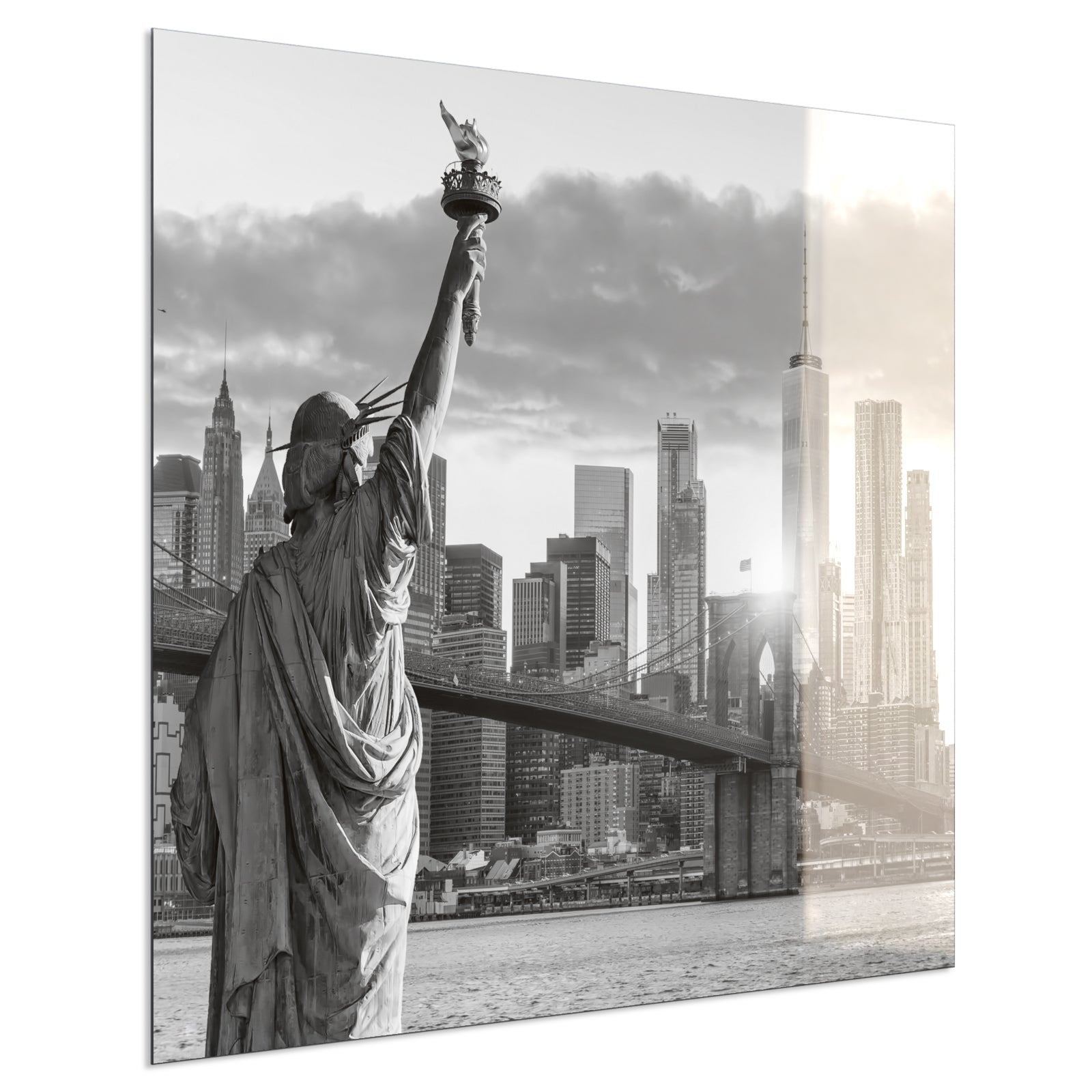 Deko Glas Wandbild Motiv 014 New York Freiheitsstatue