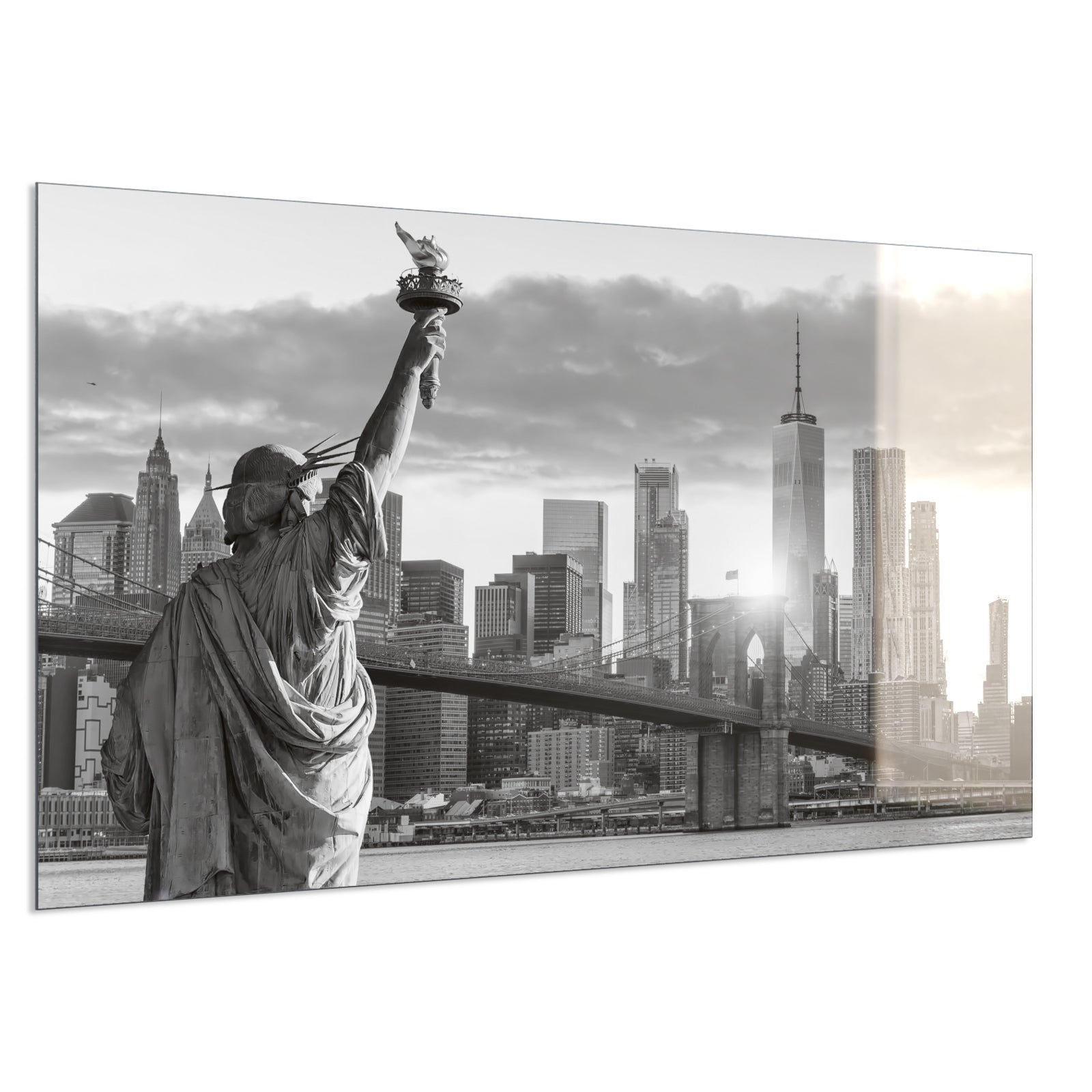 Deko Glas Wandbild Motiv 014 New York Freiheitsstatue