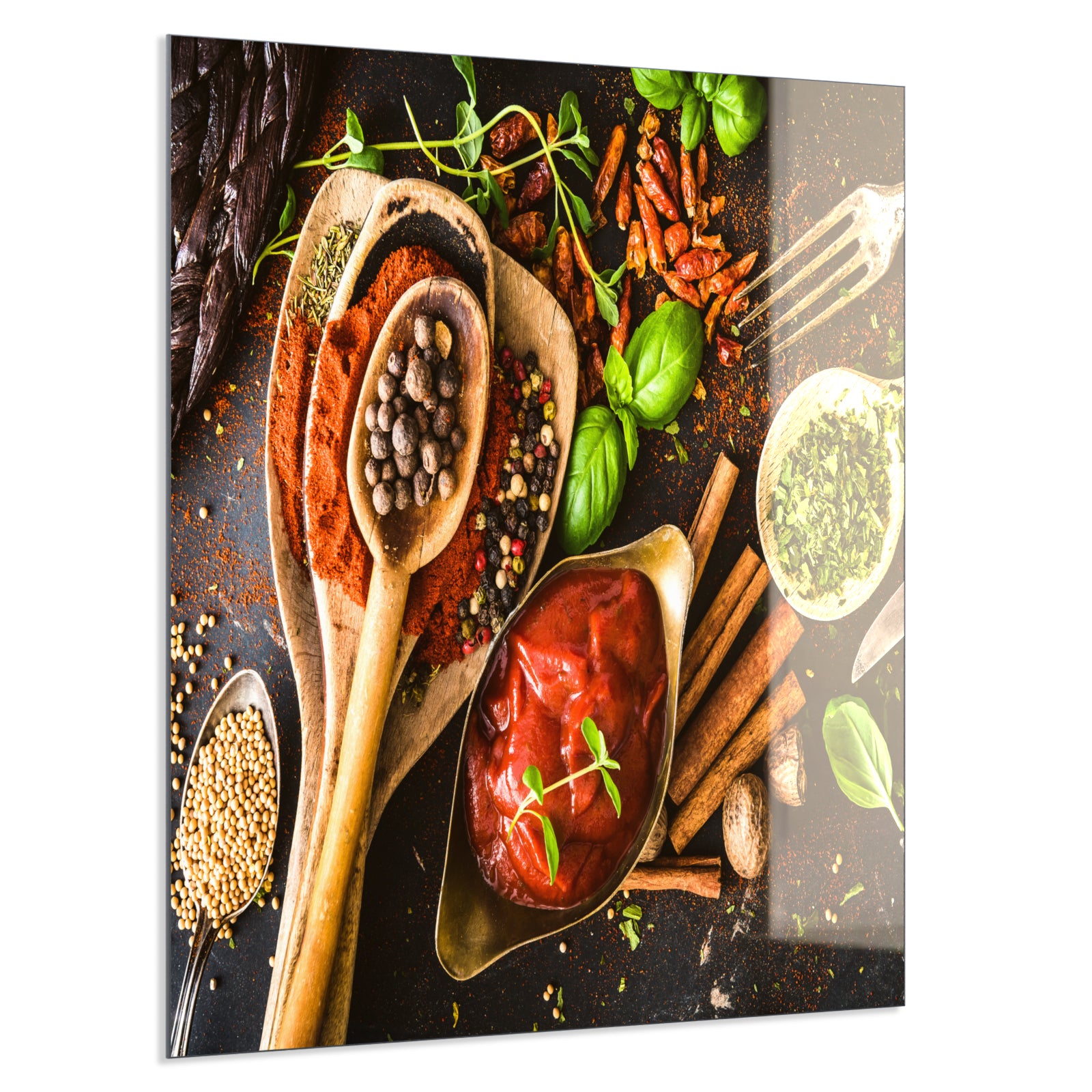Deko Glas Wandbild Motiv 019 Gewürze