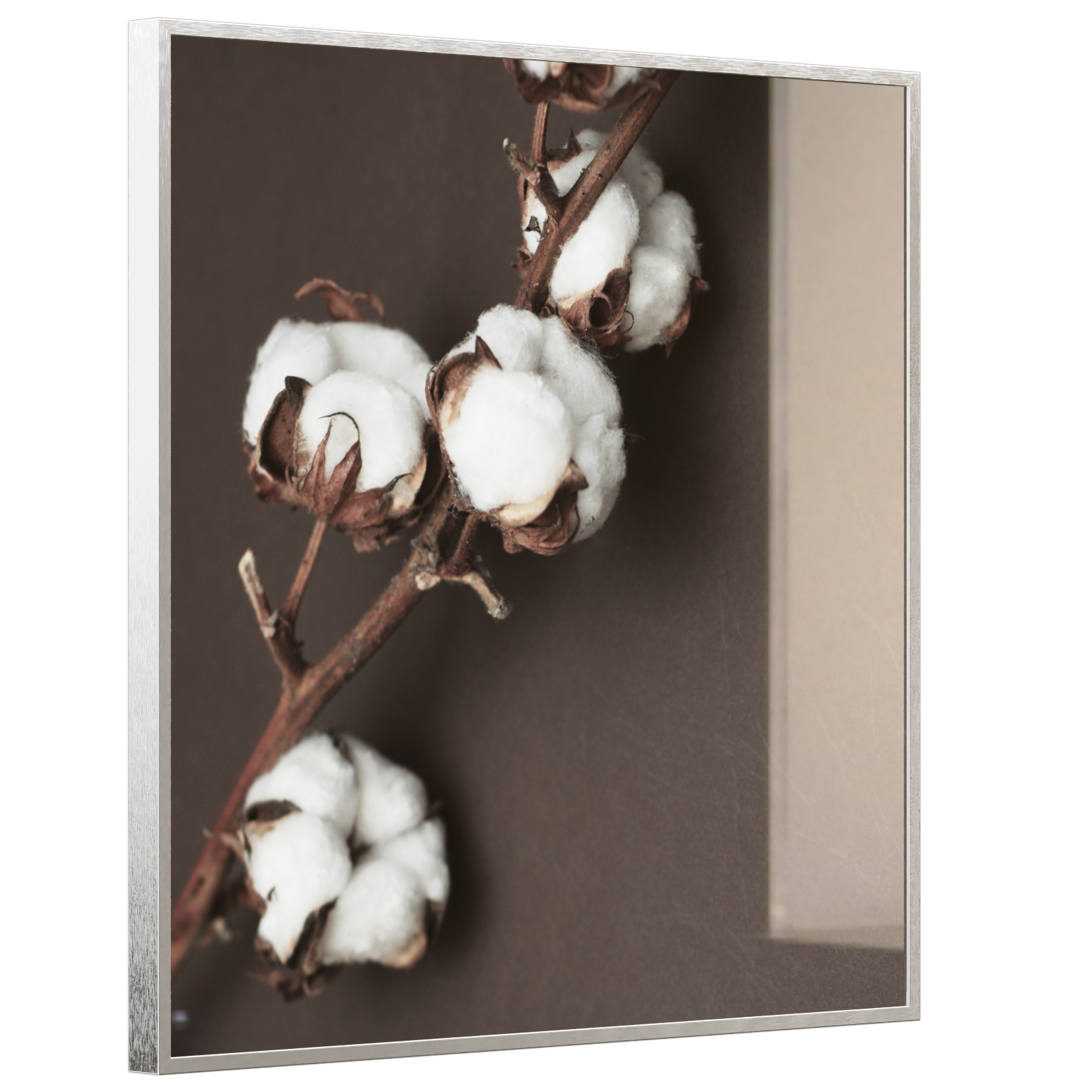 Deko Glas Wandbild Motiv 020H Baumwollpflanze