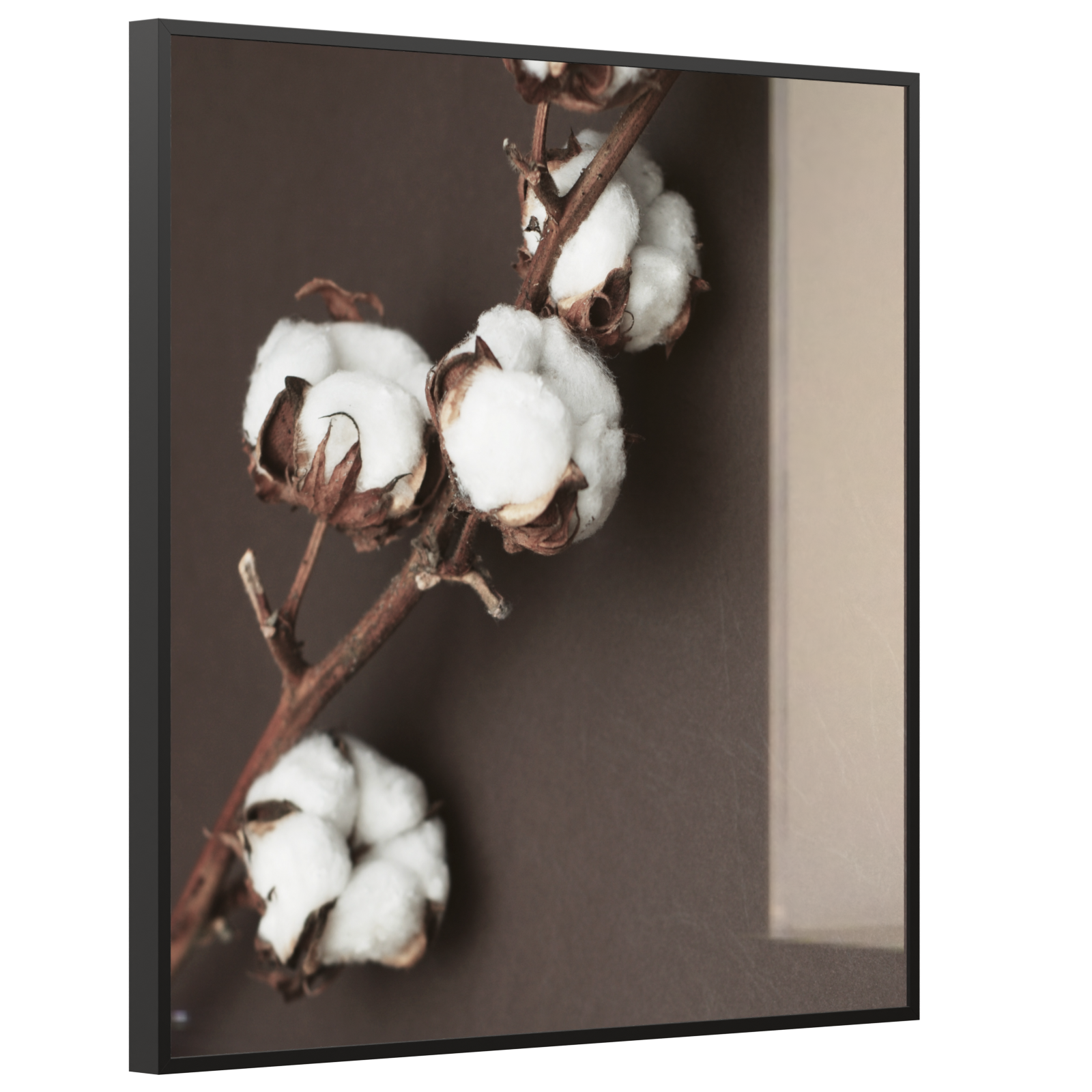 Deko Glas Wandbild Motiv 020H Baumwollpflanze