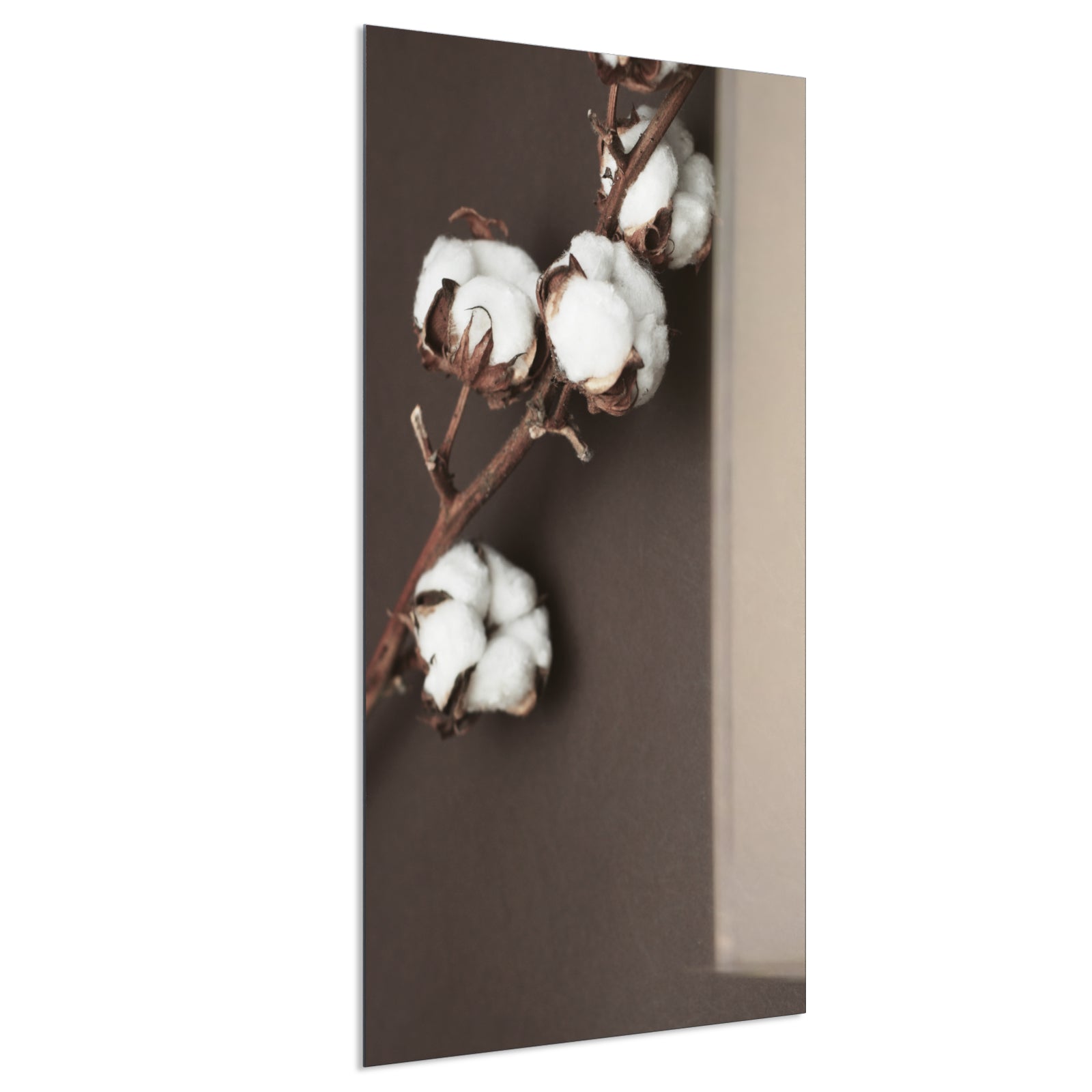 Deko Glas Wandbild Motiv 020H Baumwollpflanze