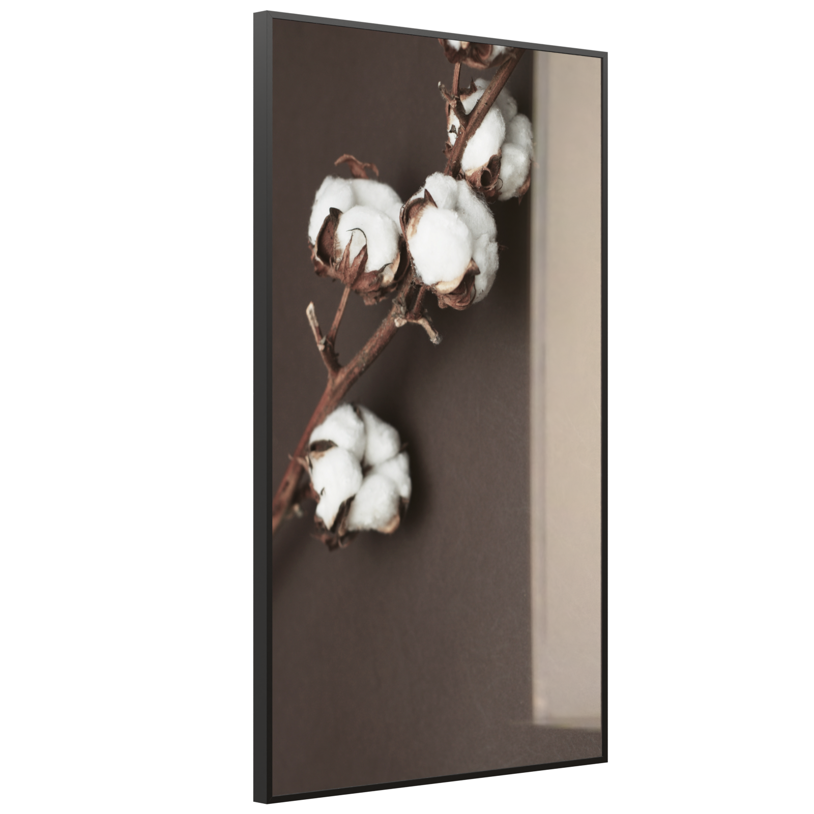 Deko Glas Wandbild Motiv 020H Baumwollpflanze