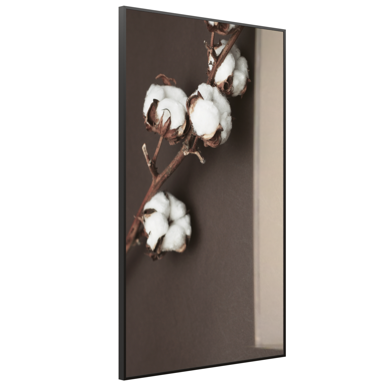 Deko Glas Wandbild Motiv 020H Baumwollpflanze