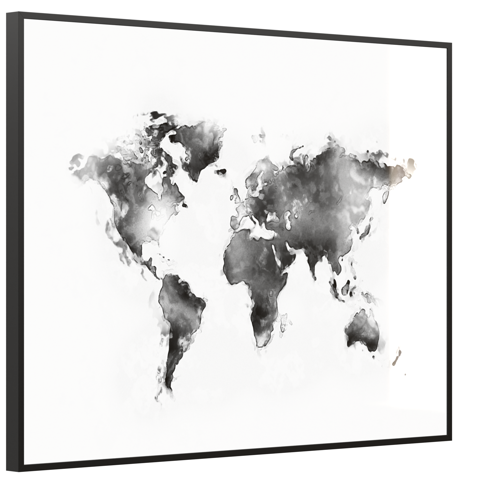 Deko Glas Wandbild Motiv 026 Weltkarte Weiß