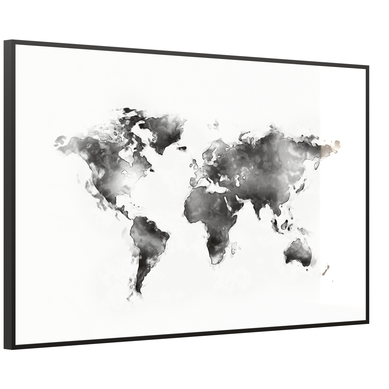 Deko Glas Wandbild Motiv 026 Weltkarte Weiß