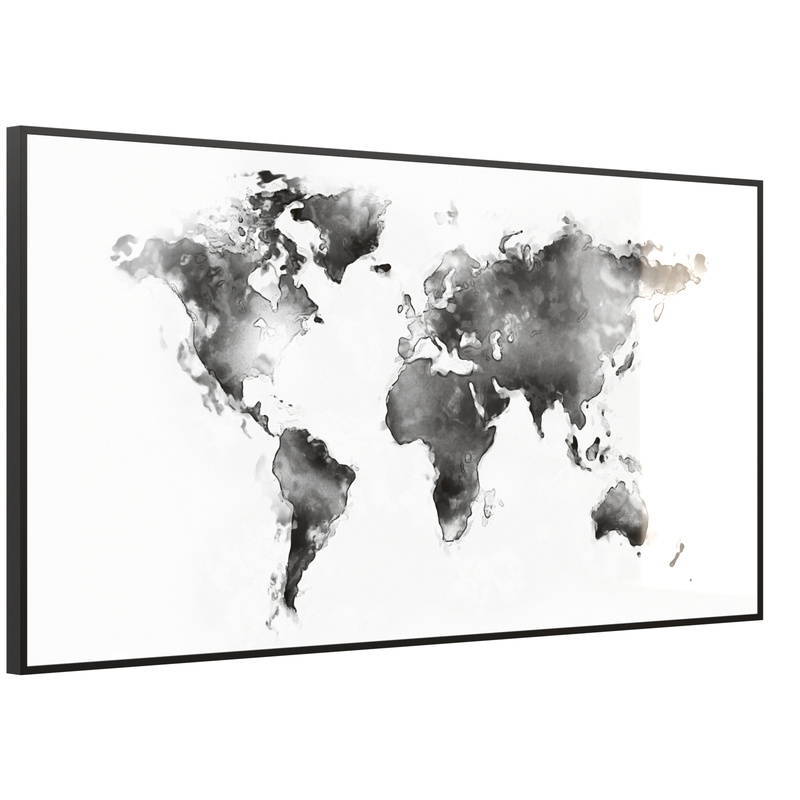 Deko Glas Wandbild Motiv 026 Weltkarte Weiß