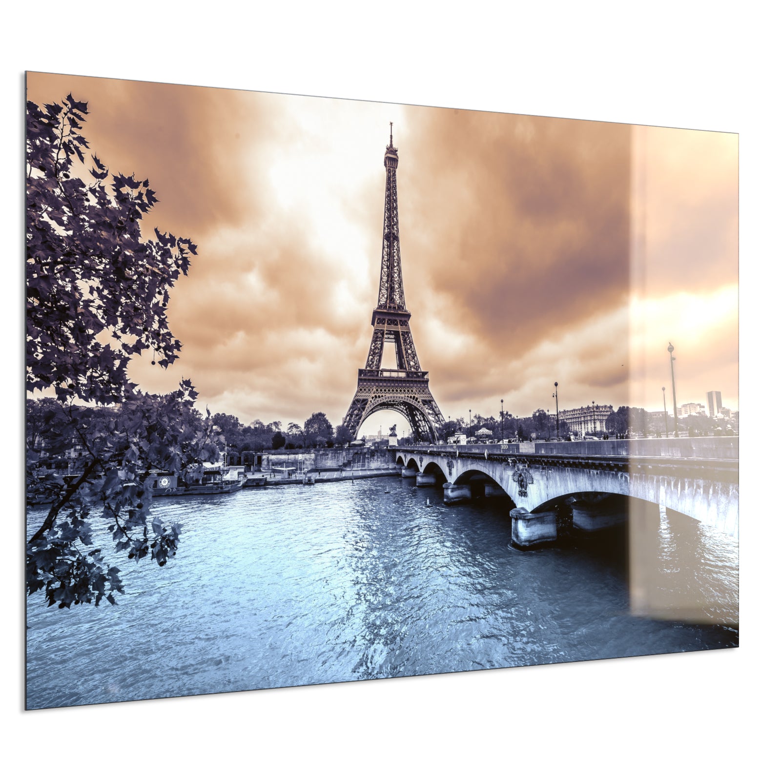 Deko Glas Wandbild Motiv 027 Eiffelturm