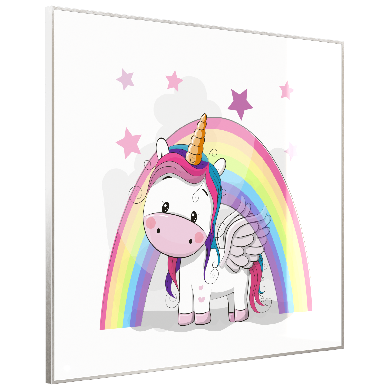 Deko Glas Wandbild Motiv 029 Einhorn
