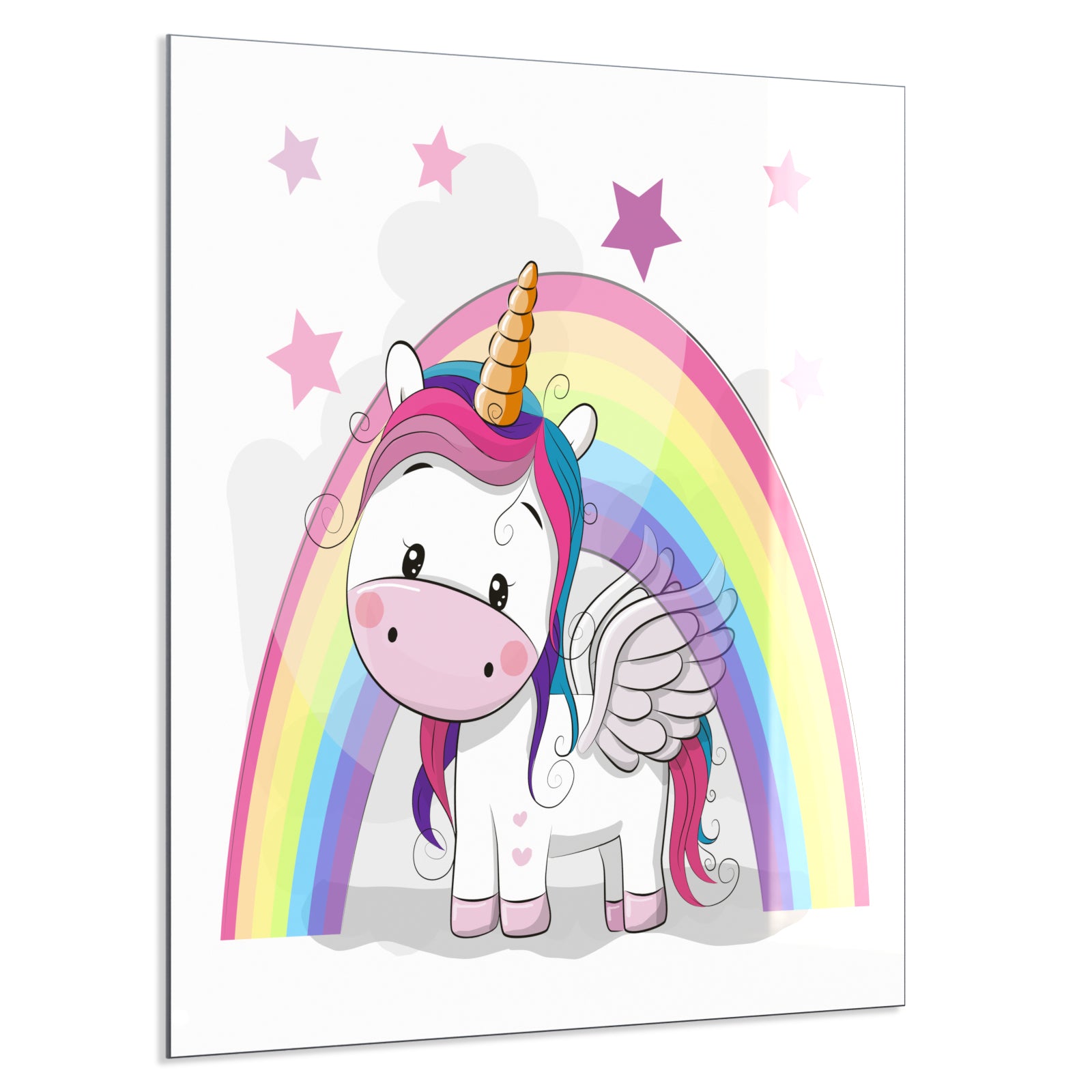 Deko Glas Wandbild Motiv 029 Einhorn