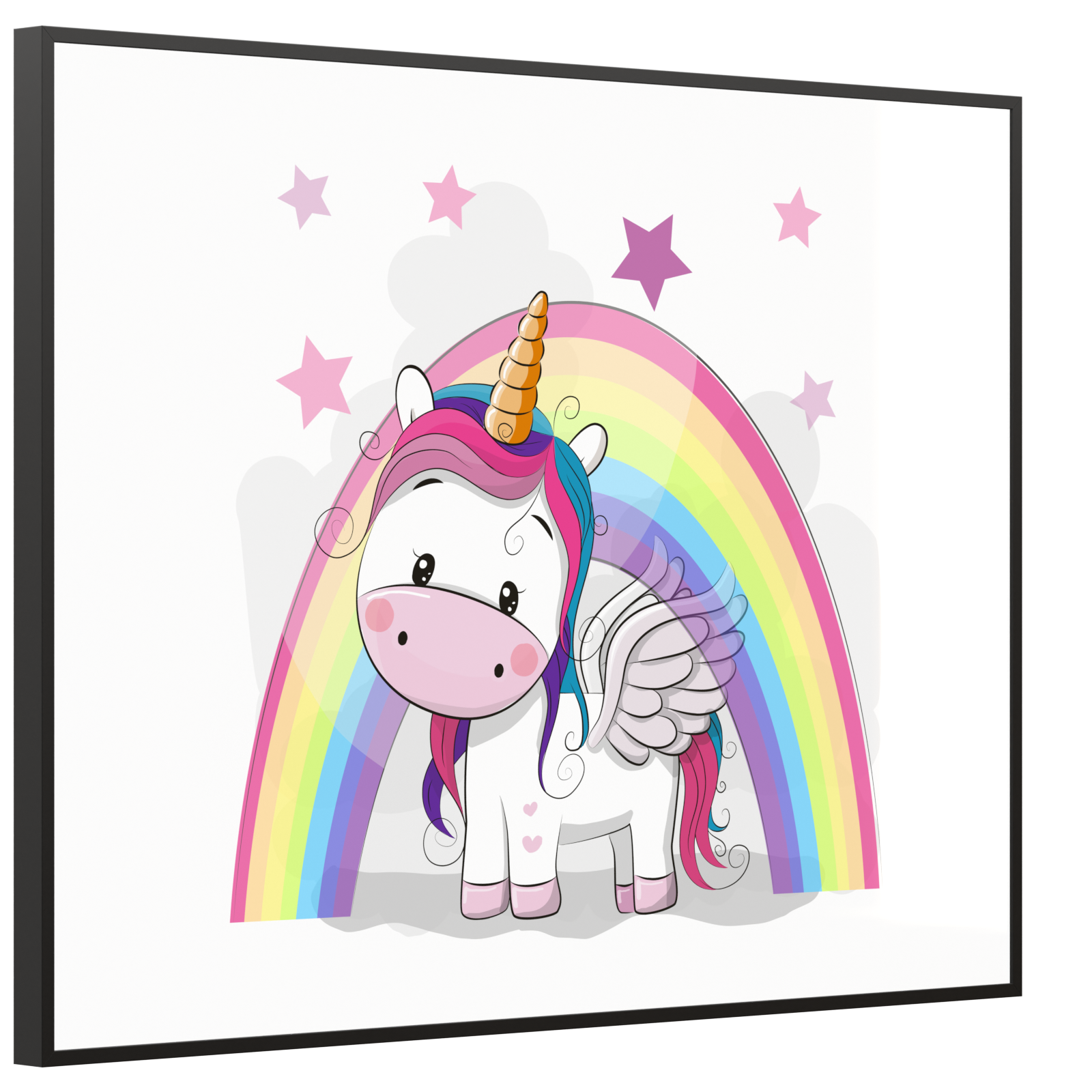 Deko Glas Wandbild Motiv 029 Einhorn