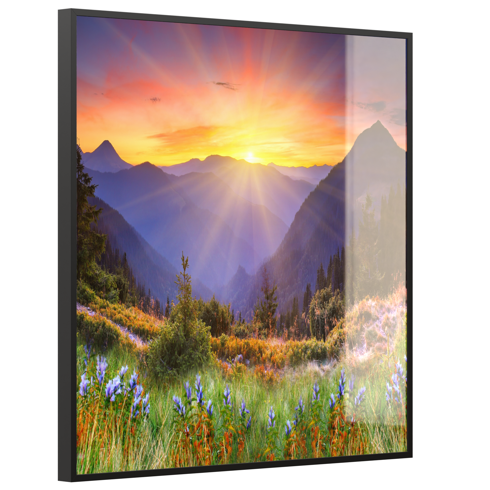 Deko Glas Wandbild Motiv 034 Sonnenuntergang