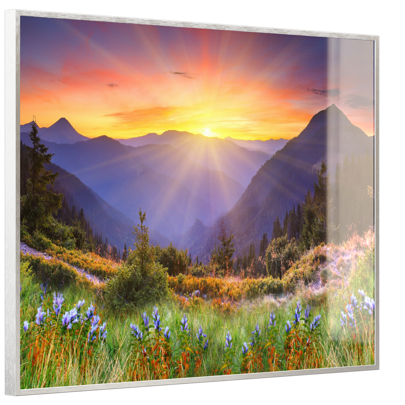 Deko Glas Wandbild Motiv 034 Sonnenuntergang