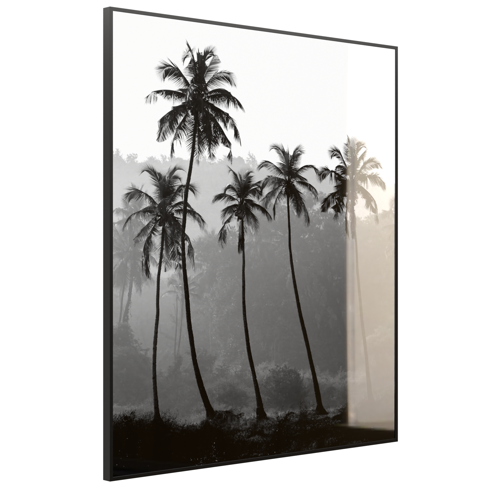 Deko Glas Wandbild Motiv 042H Palmen