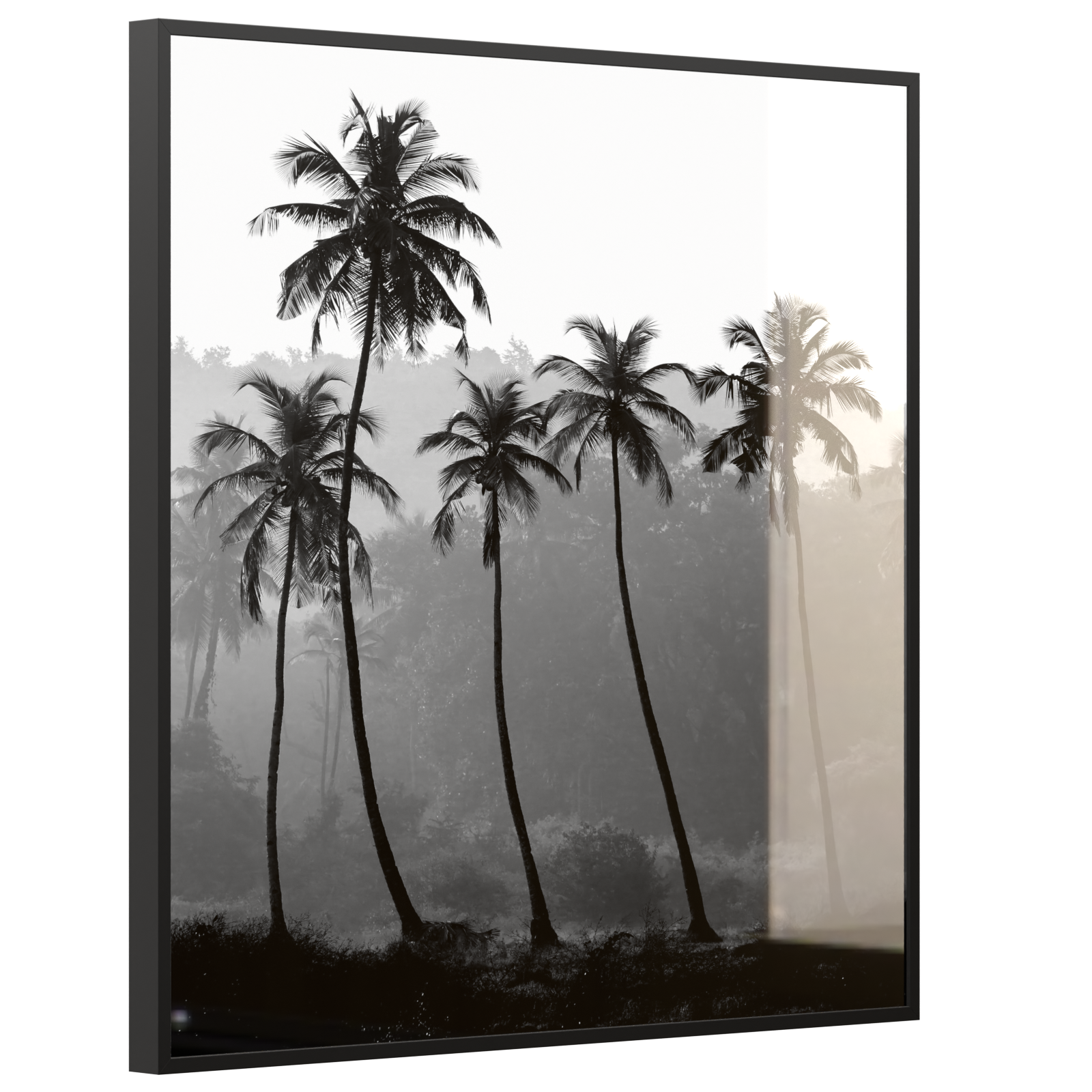 Deko Glas Wandbild Motiv 042H Palmen