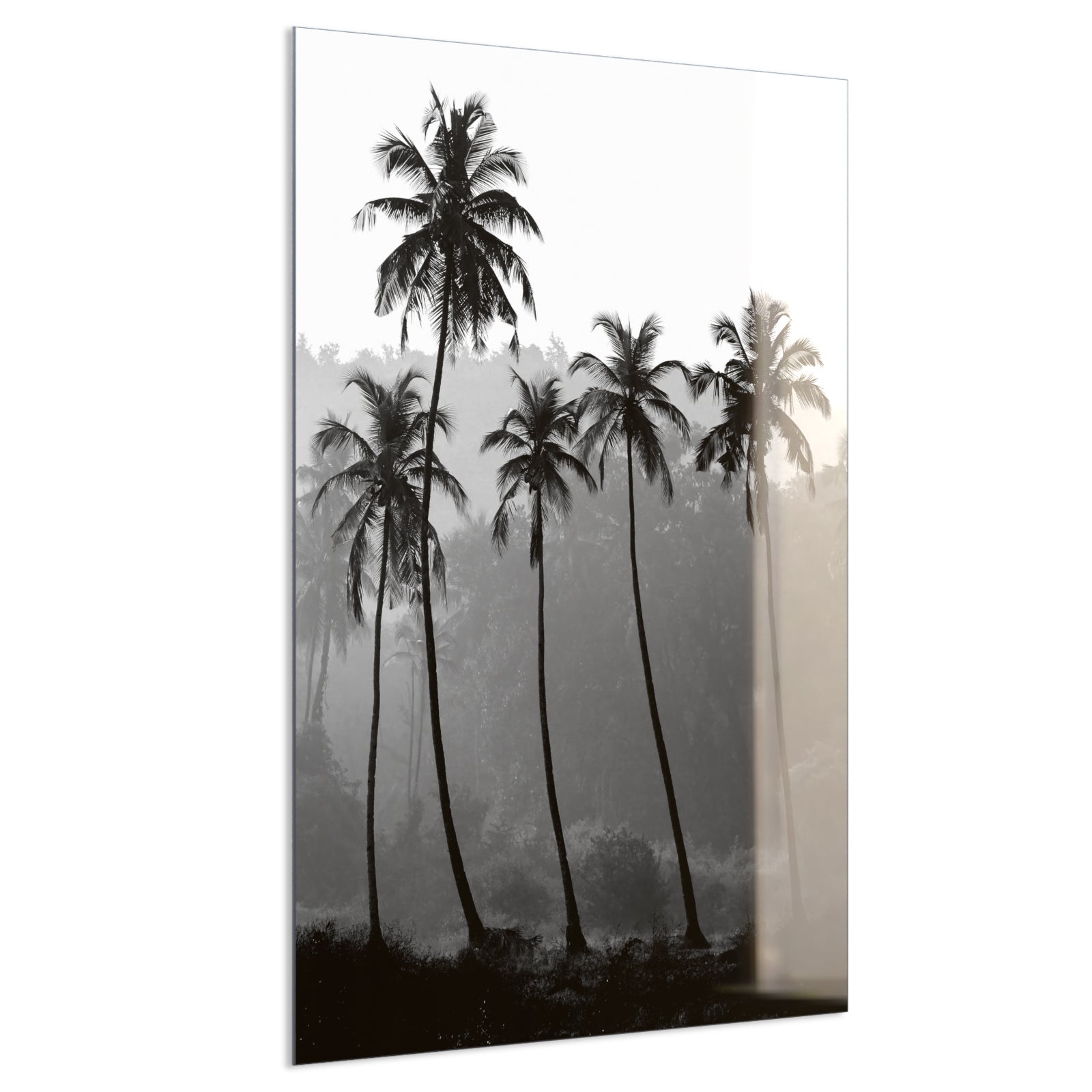 Deko Glas Wandbild Motiv 042H Palmen