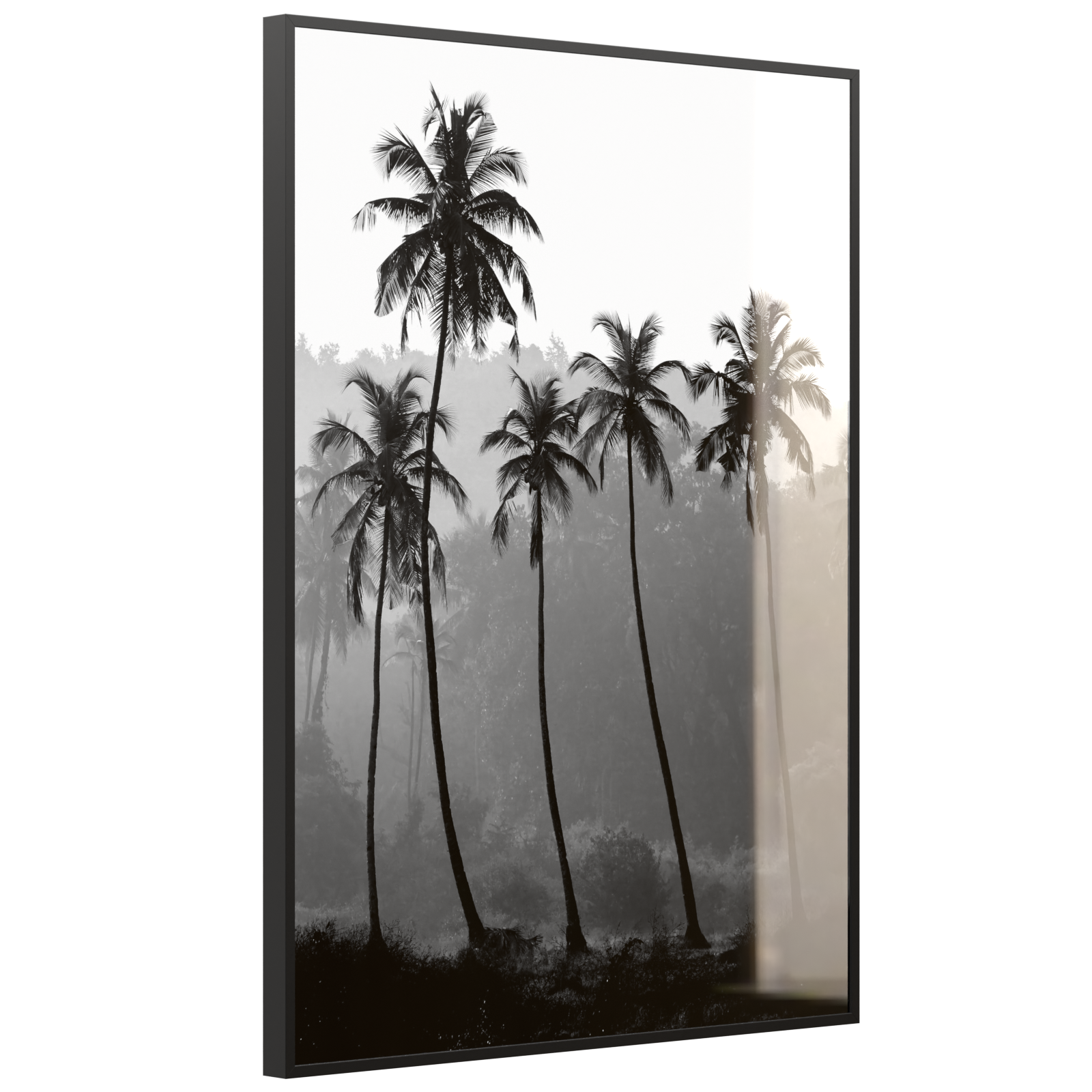 Deko Glas Wandbild Motiv 042H Palmen