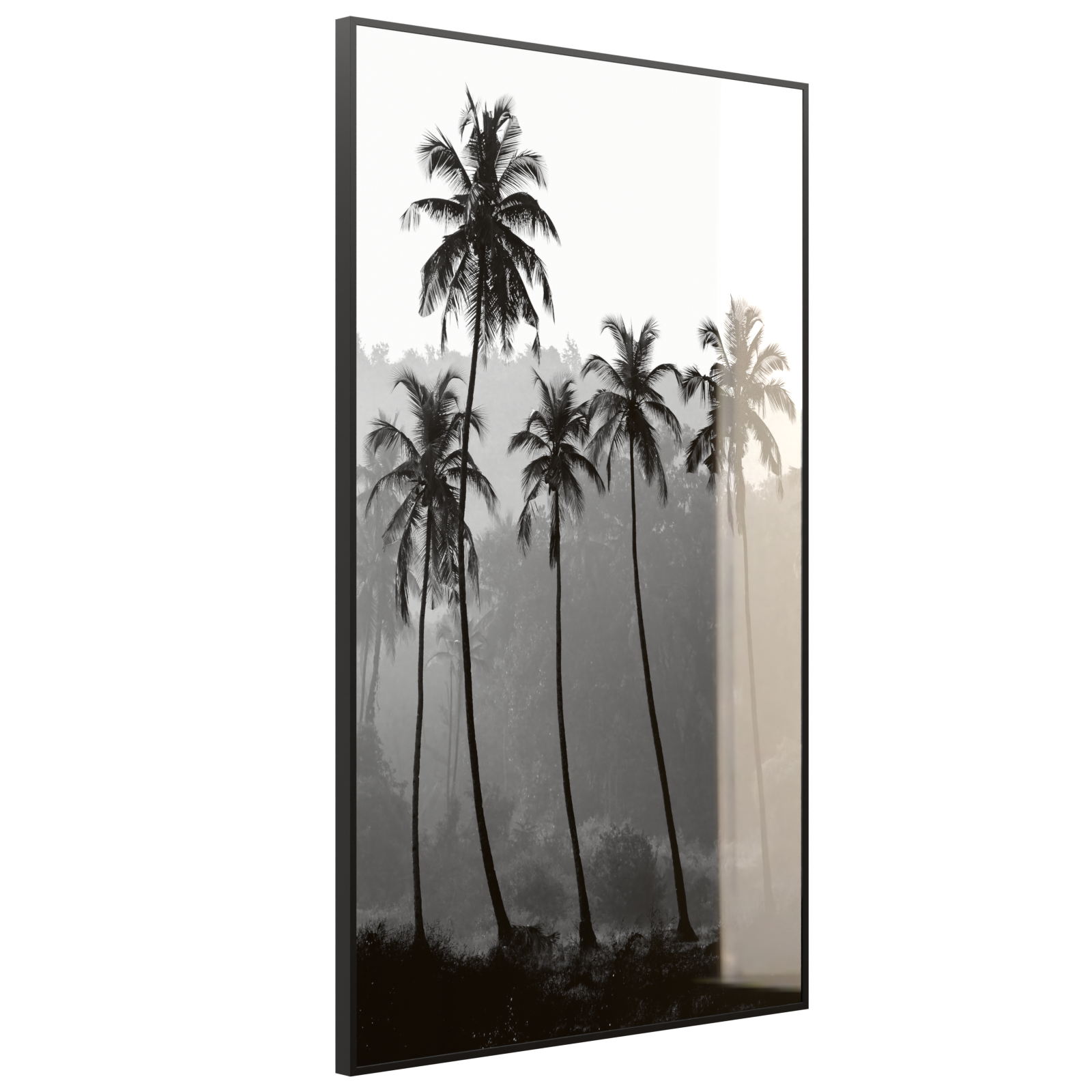 Deko Glas Wandbild Motiv 042H Palmen