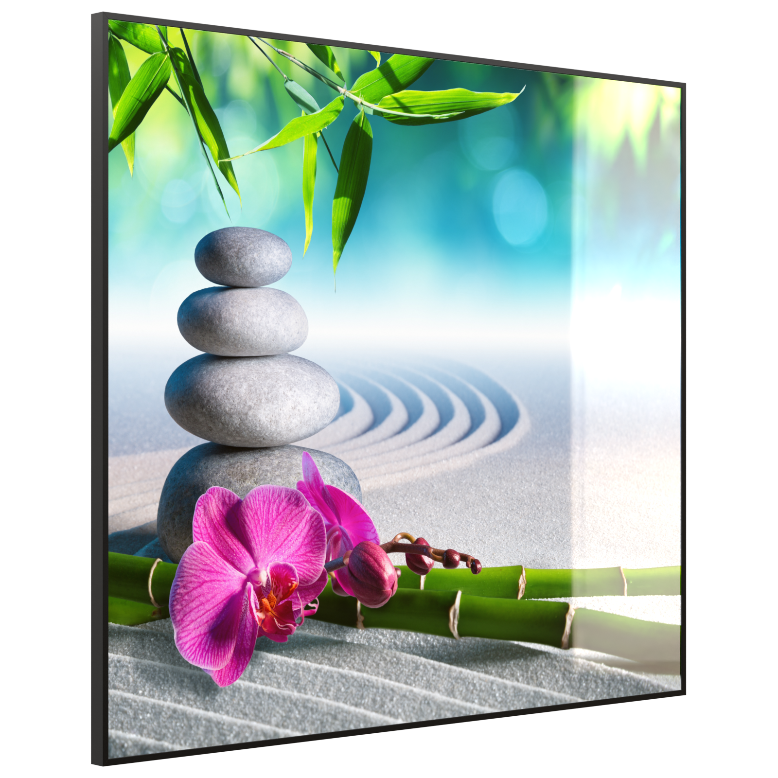 Deko Glas Wandbild Motiv 059 Zen Garten