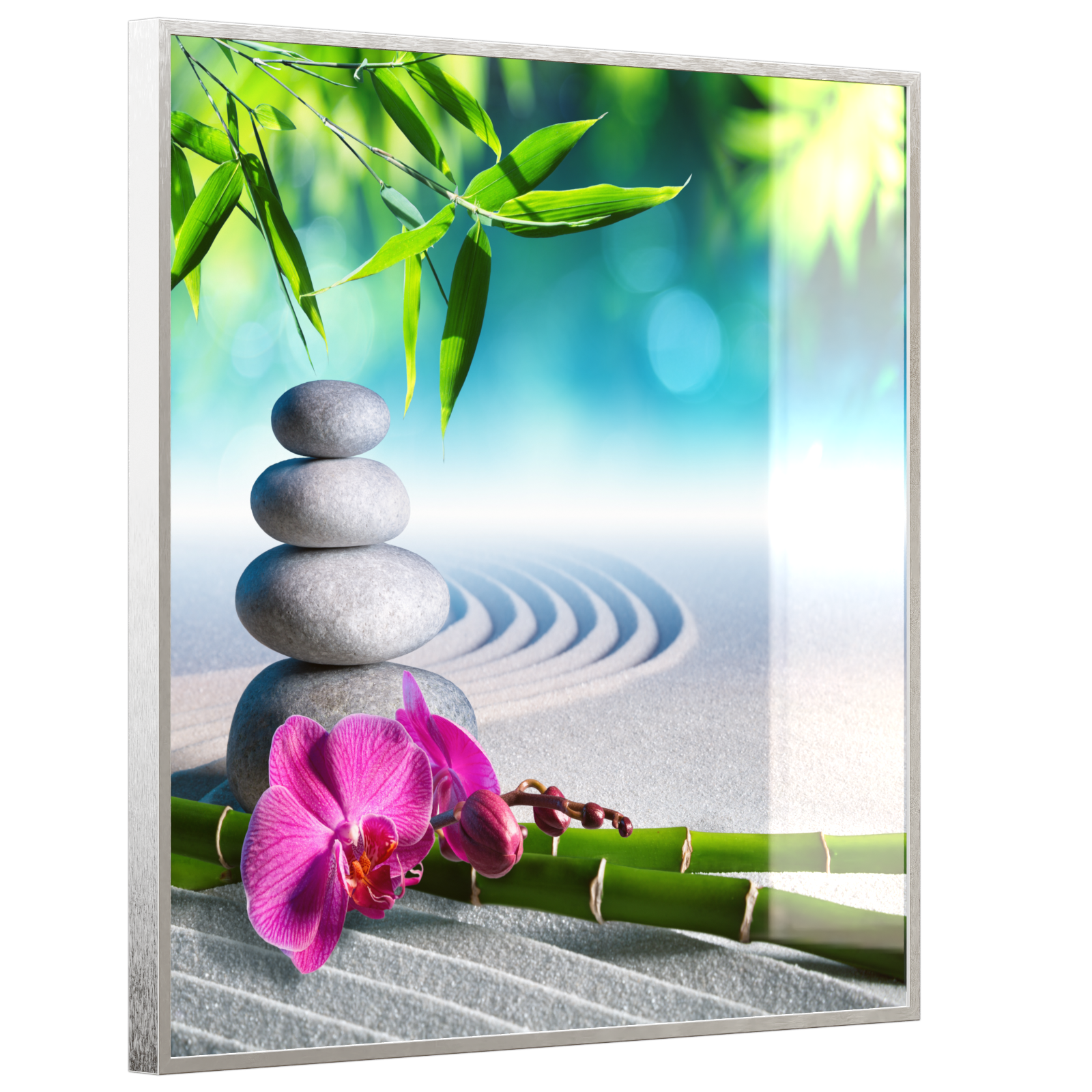 Deko Glas Wandbild Motiv 059 Zen Garten