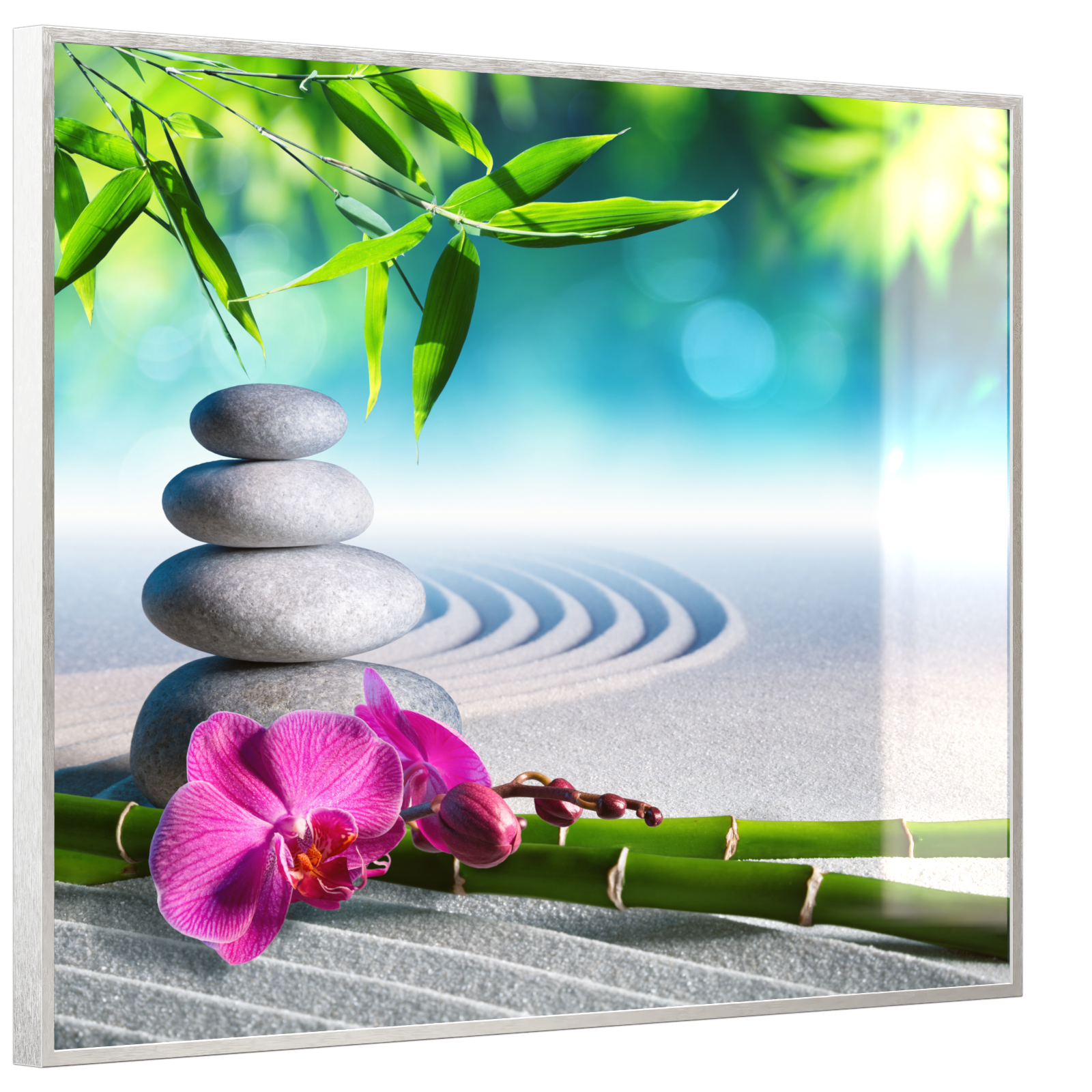 Deko Glas Wandbild Motiv 059 Zen Garten