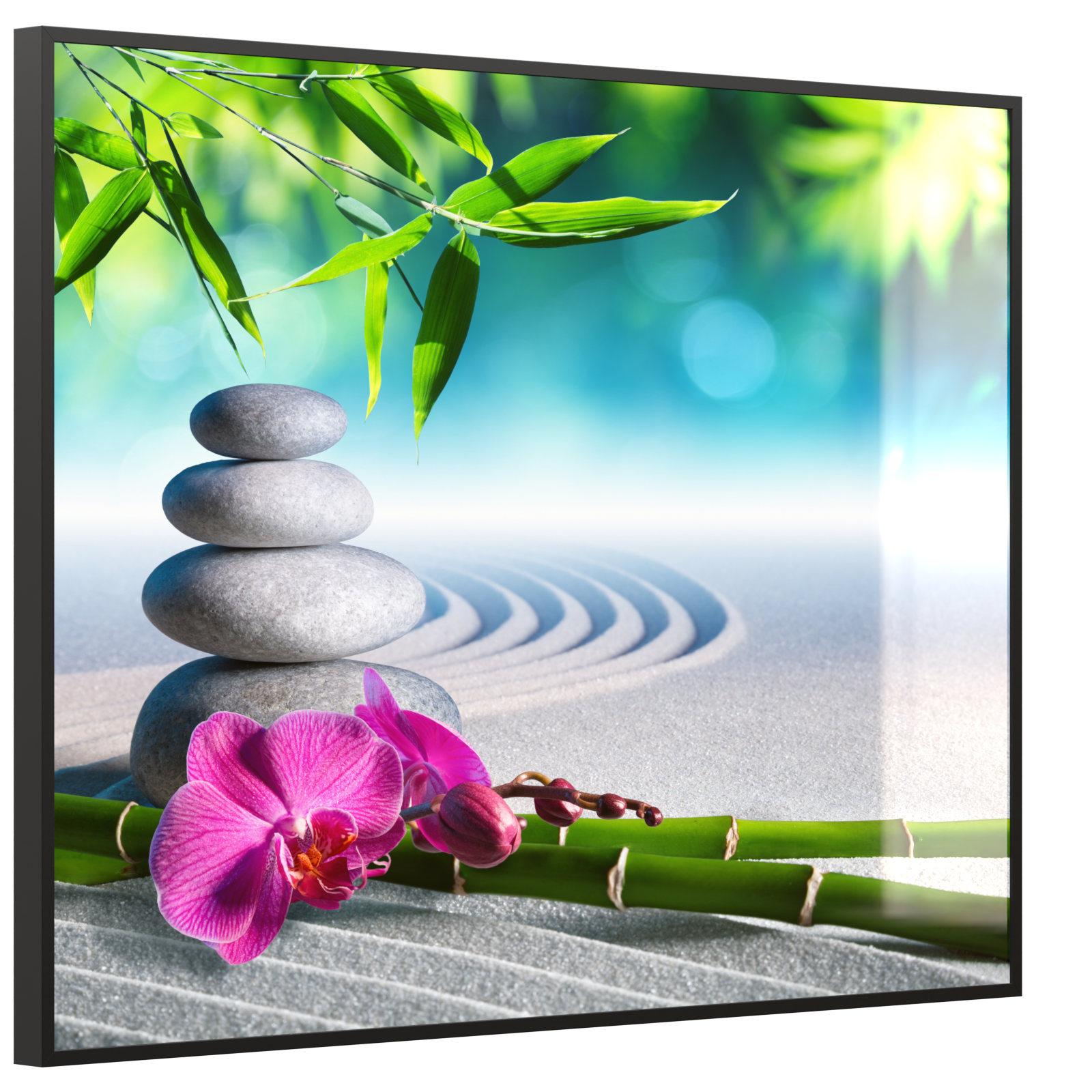 Deko Glas Wandbild Motiv 059 Zen Garten