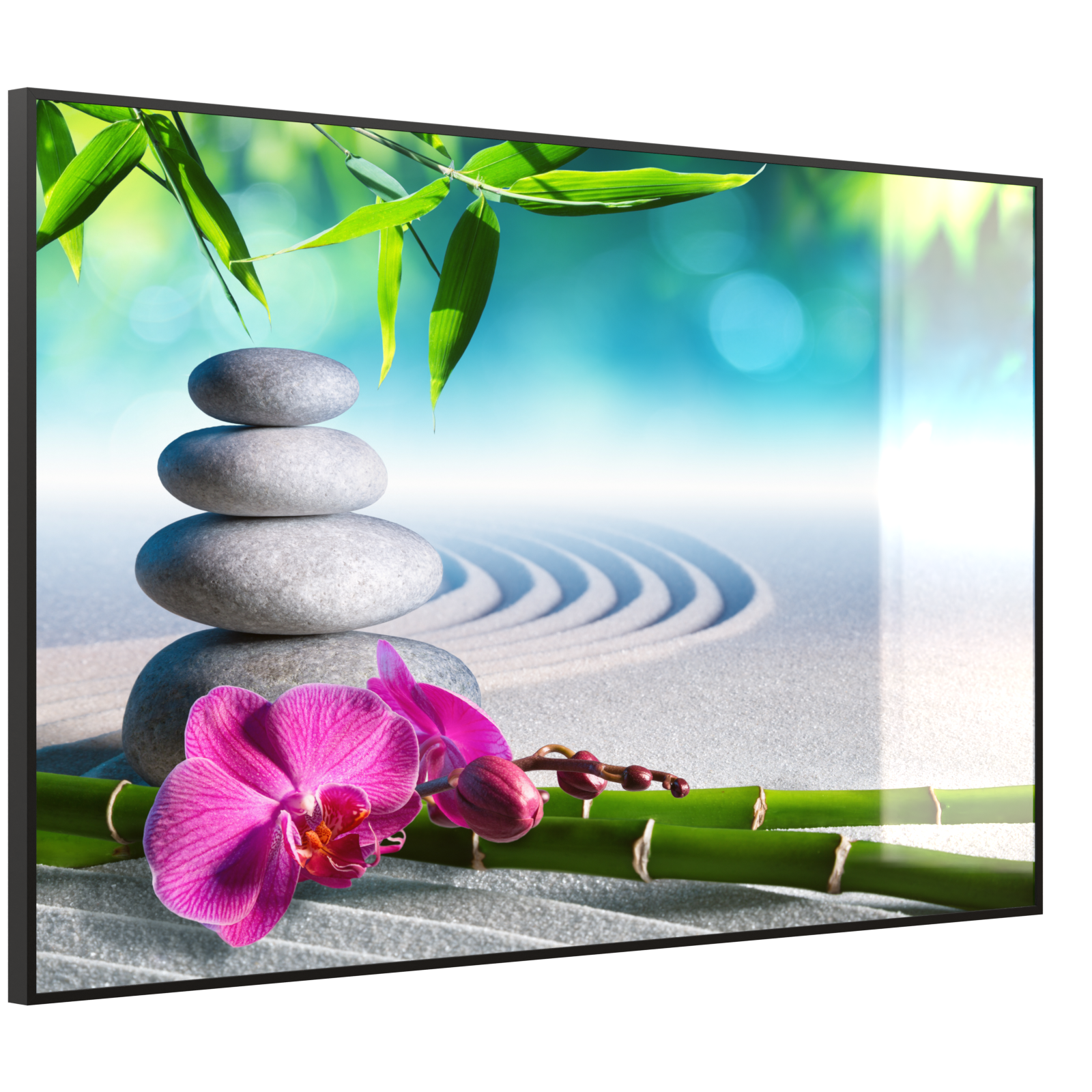 Deko Glas Wandbild Motiv 059 Zen Garten