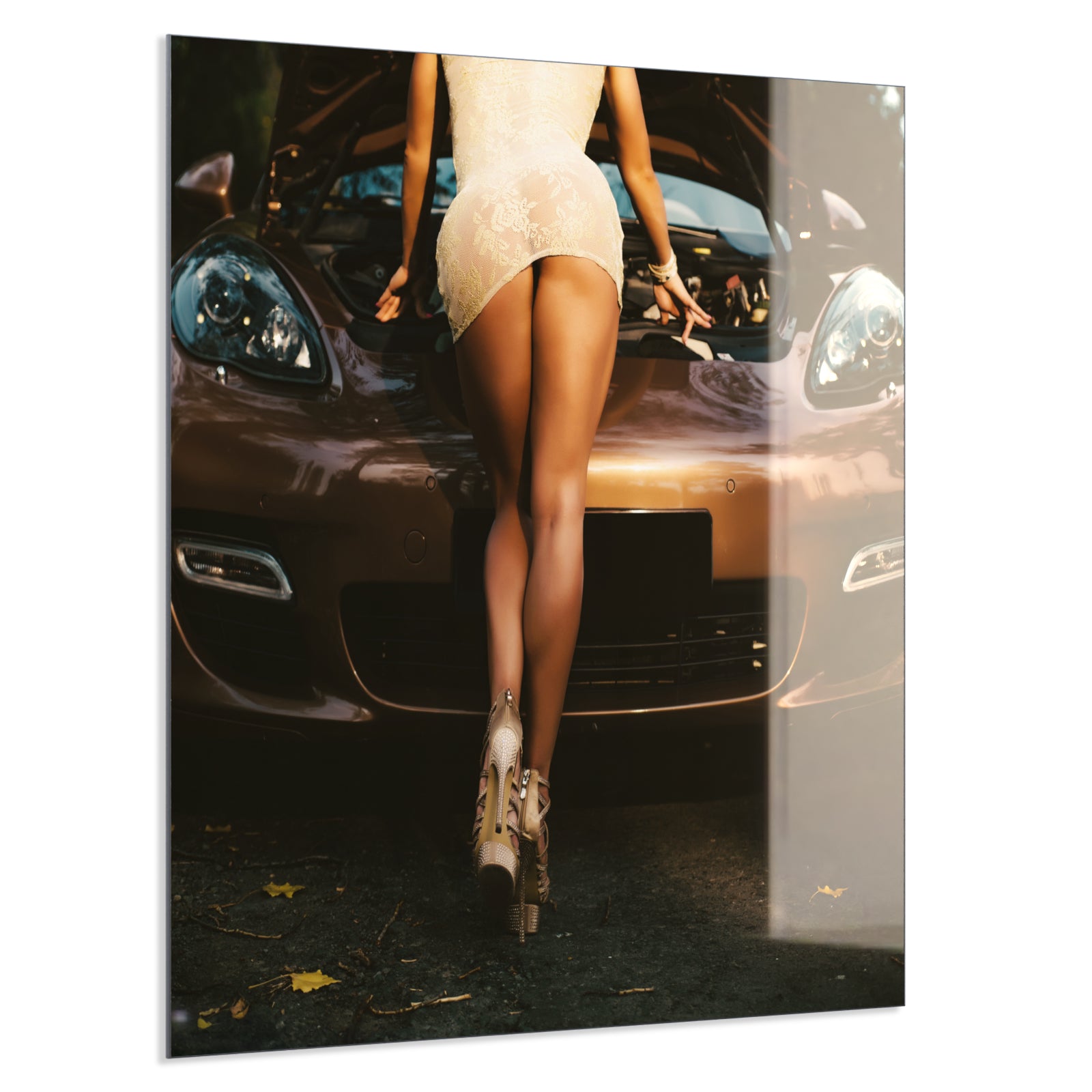 Deko Glas Wandbild Motiv 064 Car Service