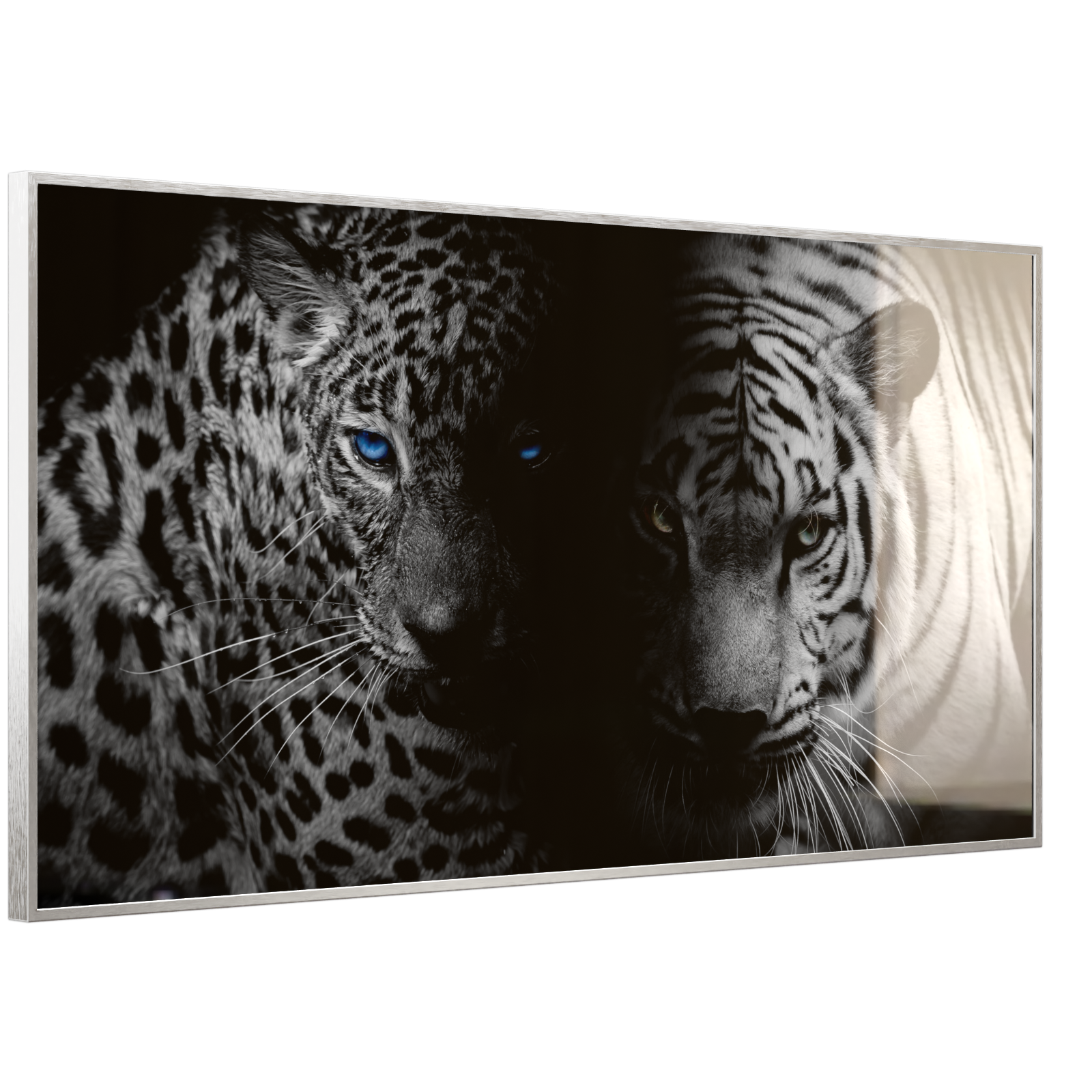 Deko Glas Wandbild Motiv 006 Leopard und Tiger