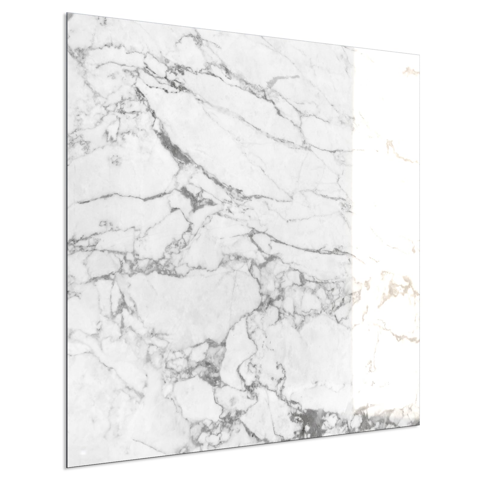 Deko Glas Wandbild Motiv 068 Marmor Weiß