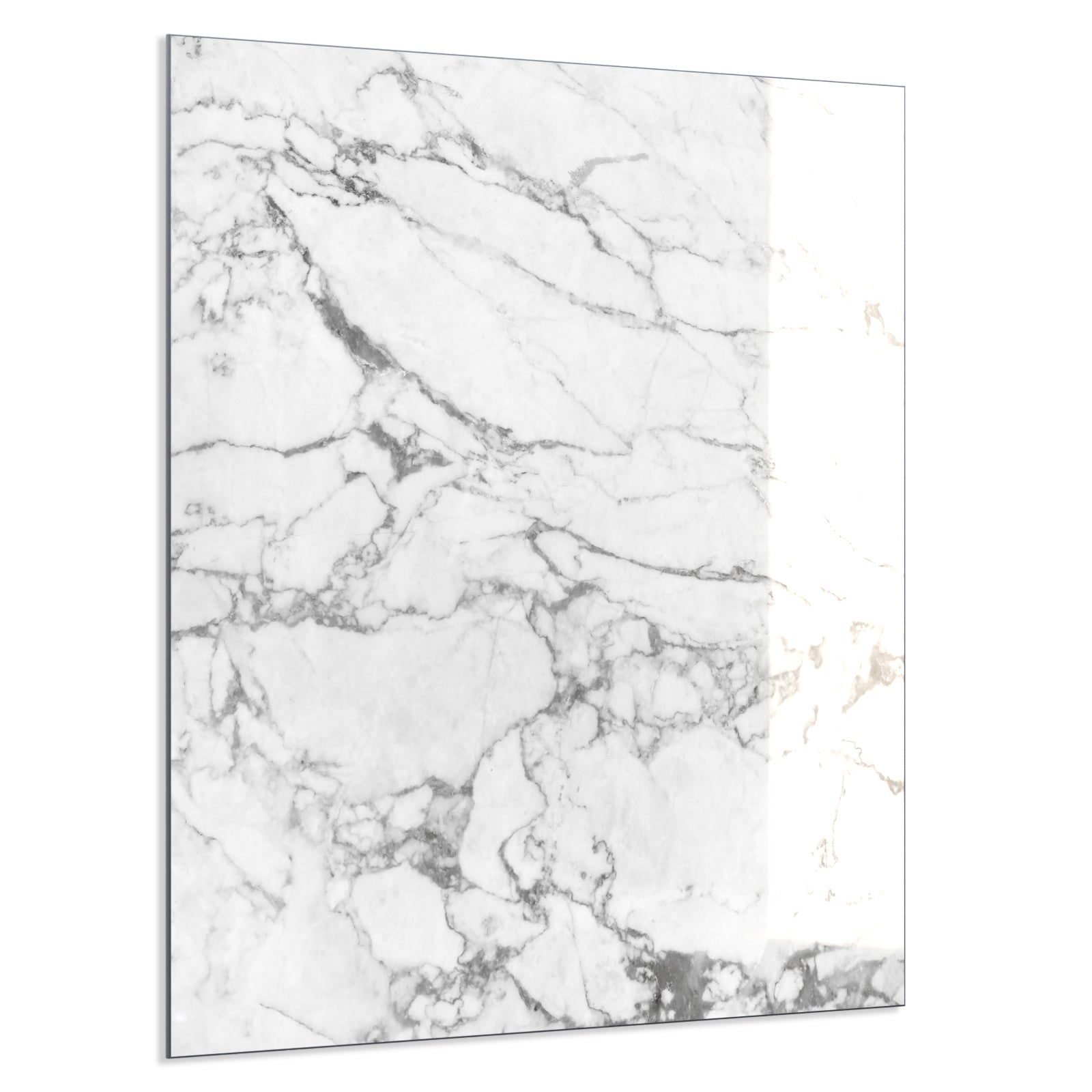 Deko Glas Wandbild Motiv 068 Marmor Weiß