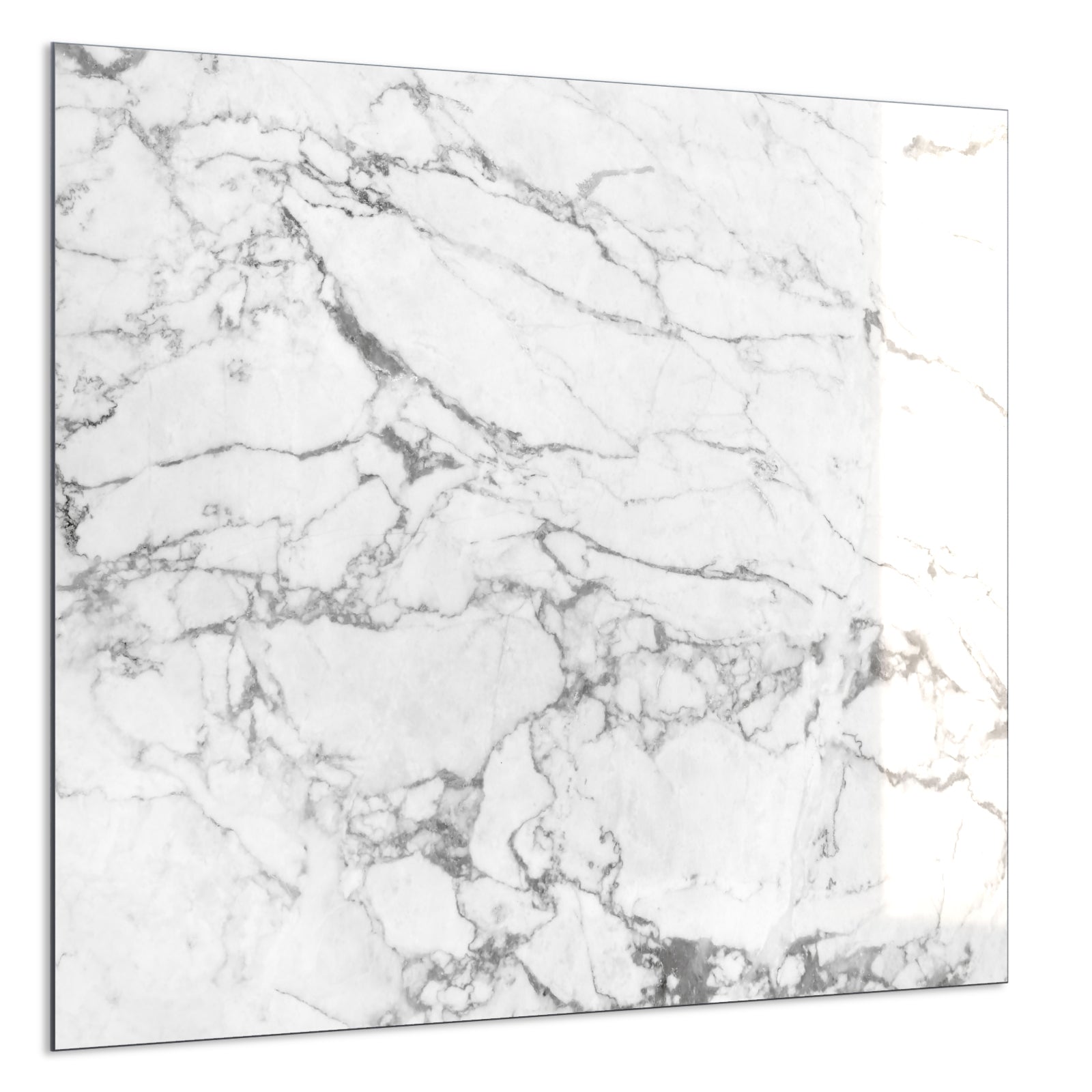 Deko Glas Wandbild Motiv 068 Marmor Weiß