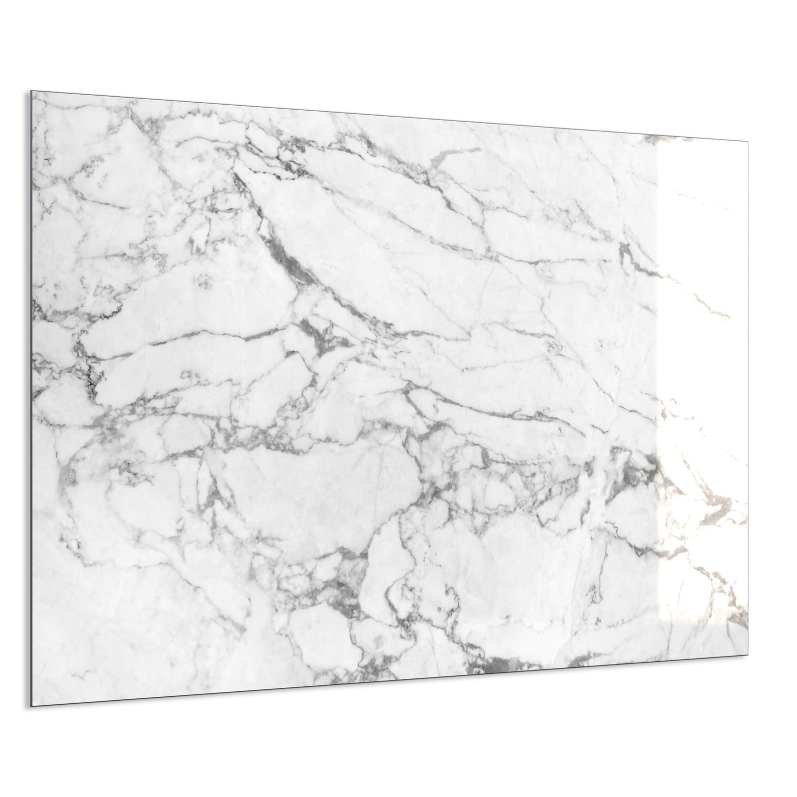 Deko Glas Wandbild Motiv 068 Marmor Weiß