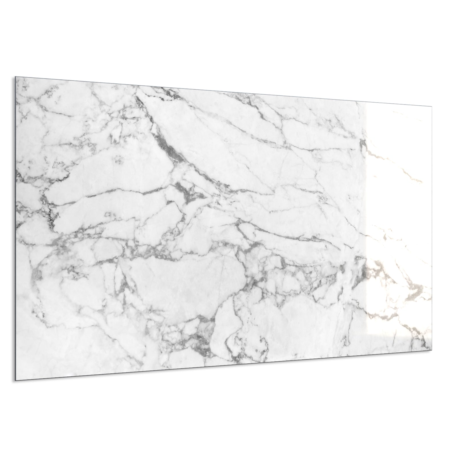 Deko Glas Wandbild Motiv 068 Marmor Weiß