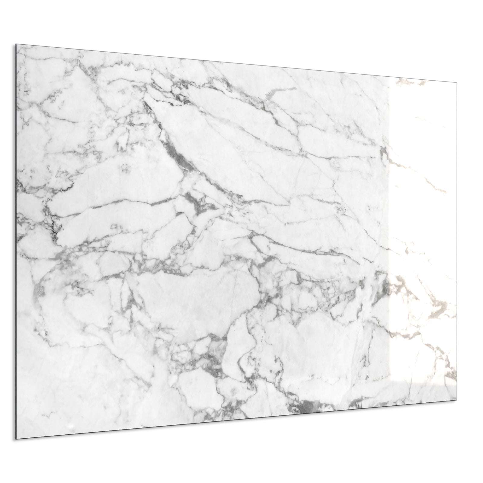 Deko Glas Wandbild Motiv 068 Marmor Weiß