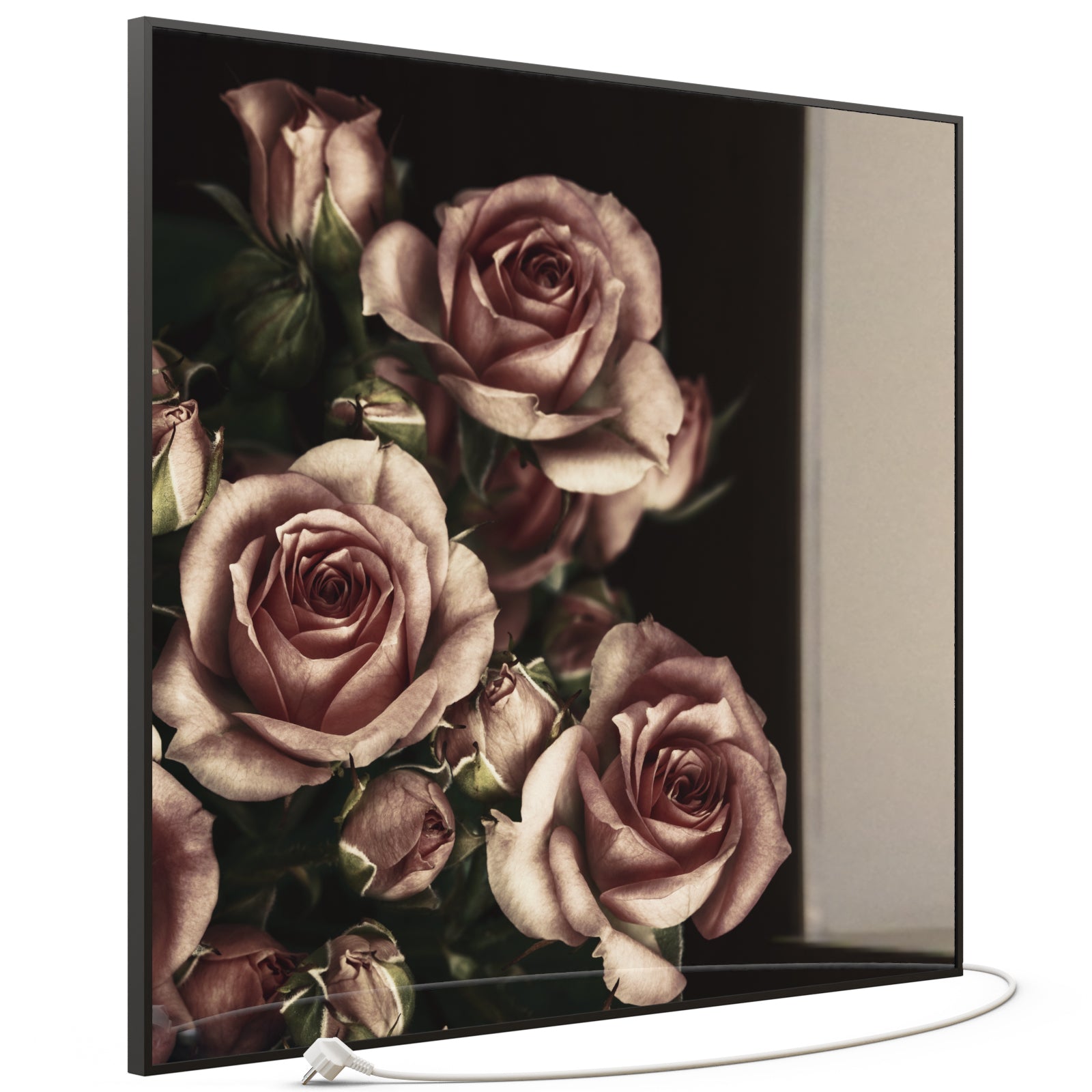 Glas Infrarotheizung 1200W 007 Schwarz