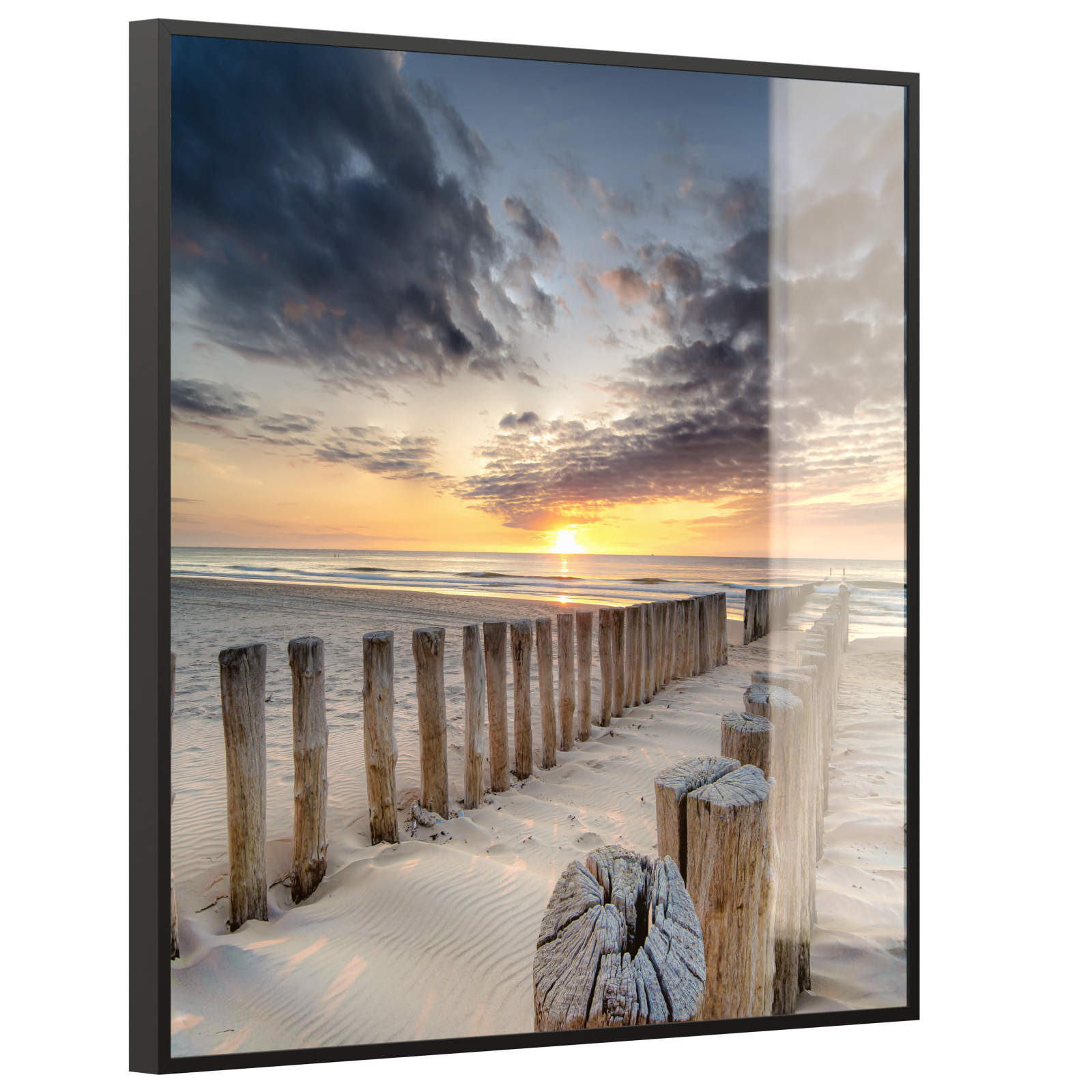 Deko Glas Wandbild Motiv 076 Wellenbrecher