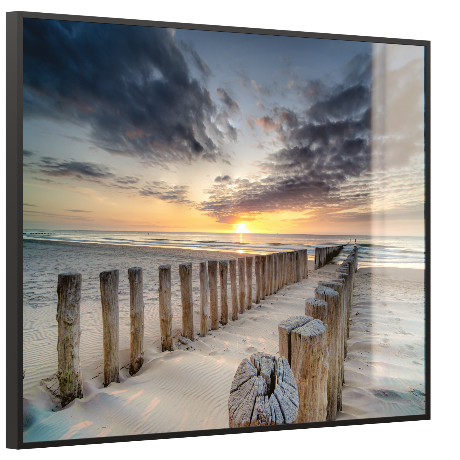 Deko Glas Wandbild Motiv 076 Wellenbrecher