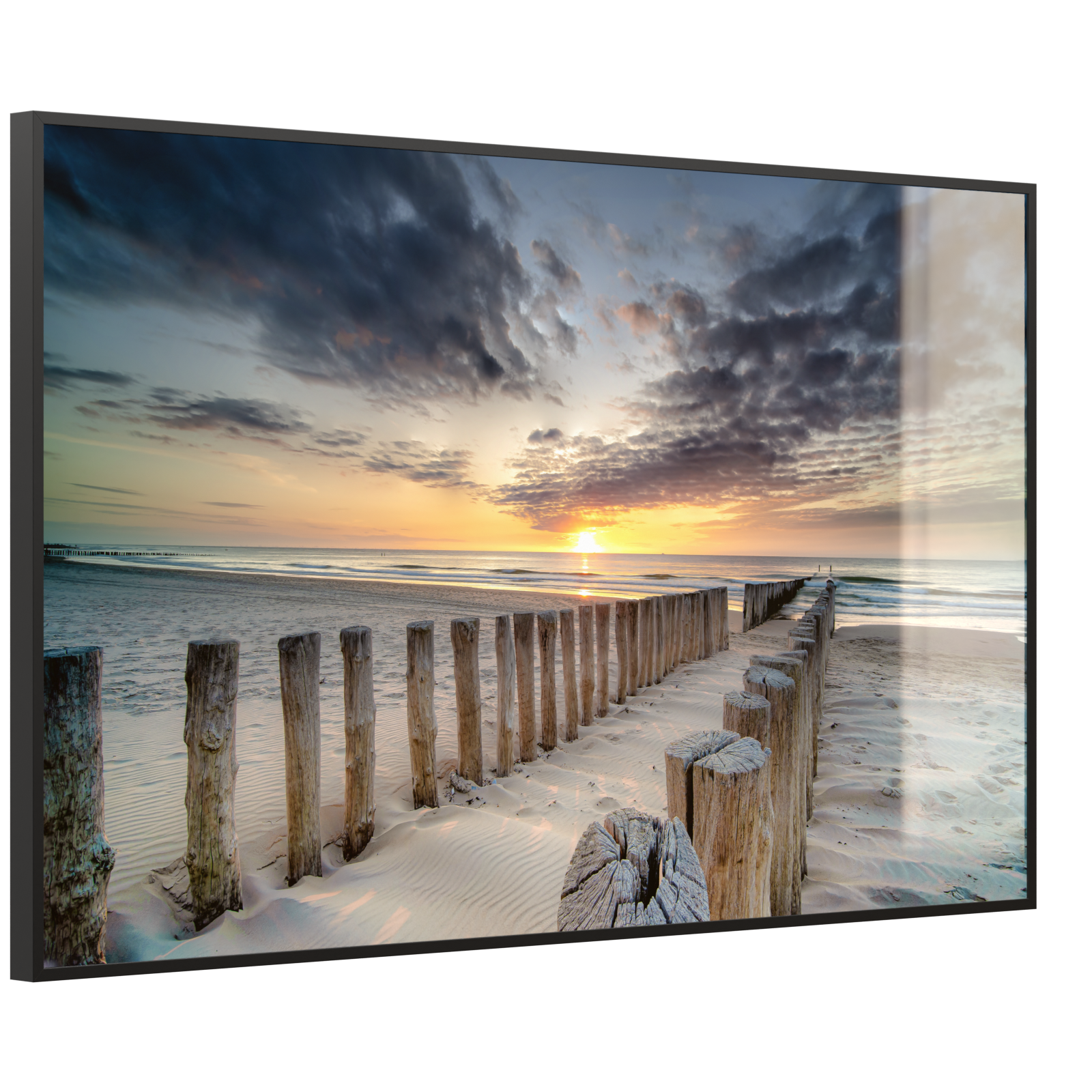 Deko Glas Wandbild Motiv 076 Wellenbrecher