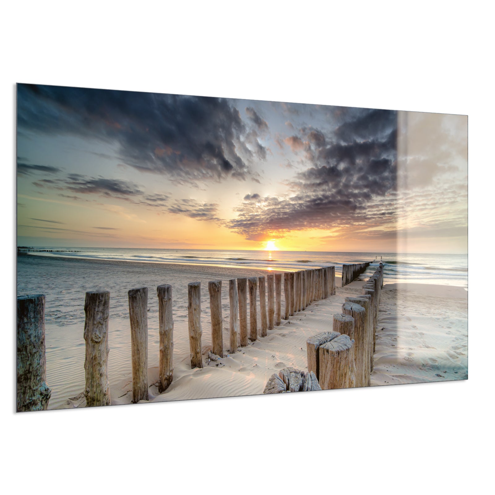 Deko Glas Wandbild Motiv 076 Wellenbrecher