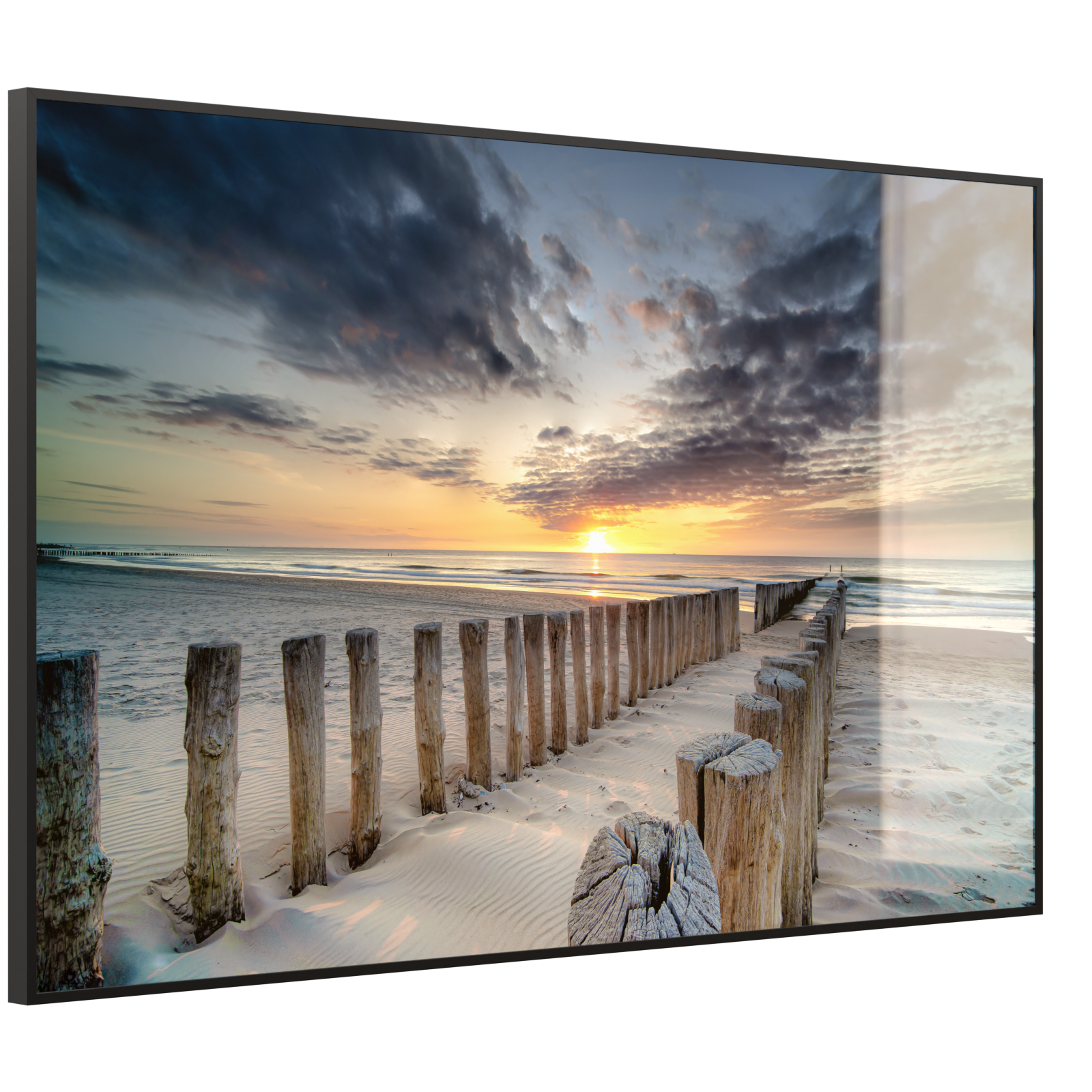 Deko Glas Wandbild Motiv 076 Wellenbrecher