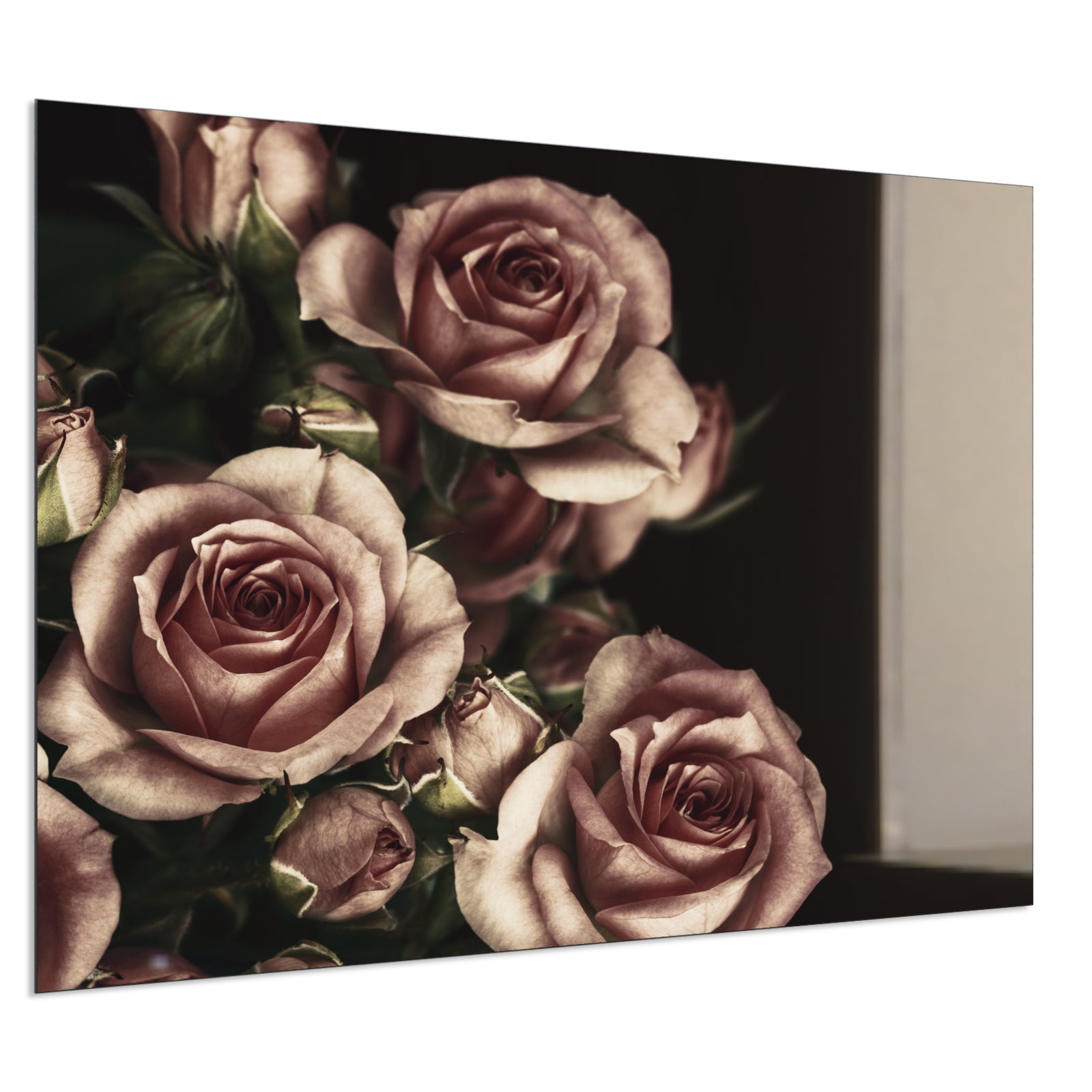 Deko Glas Wandbild Motiv 007 Rosen