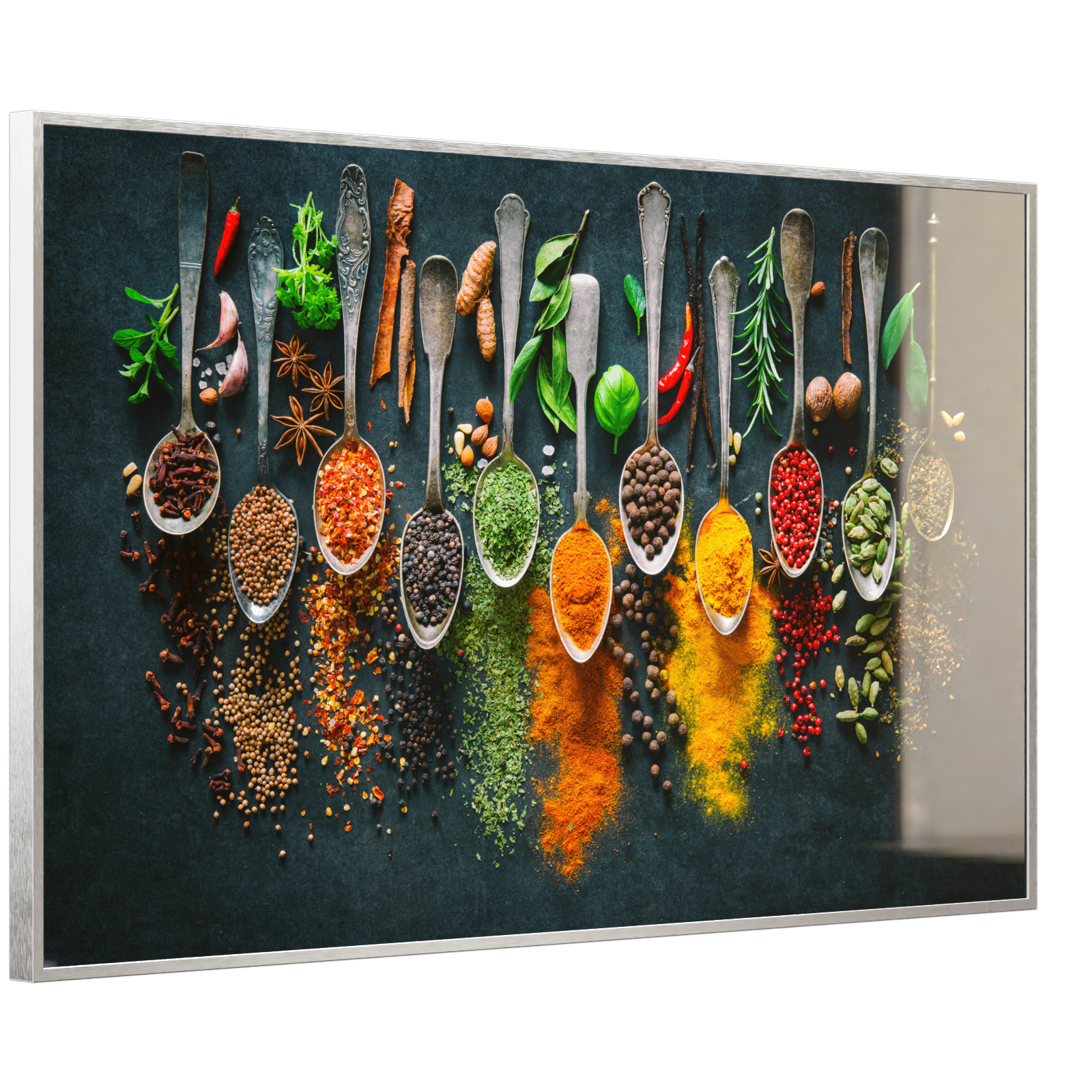 Deko Glas Wandbild Motiv 079 Kräuter und Gewürze