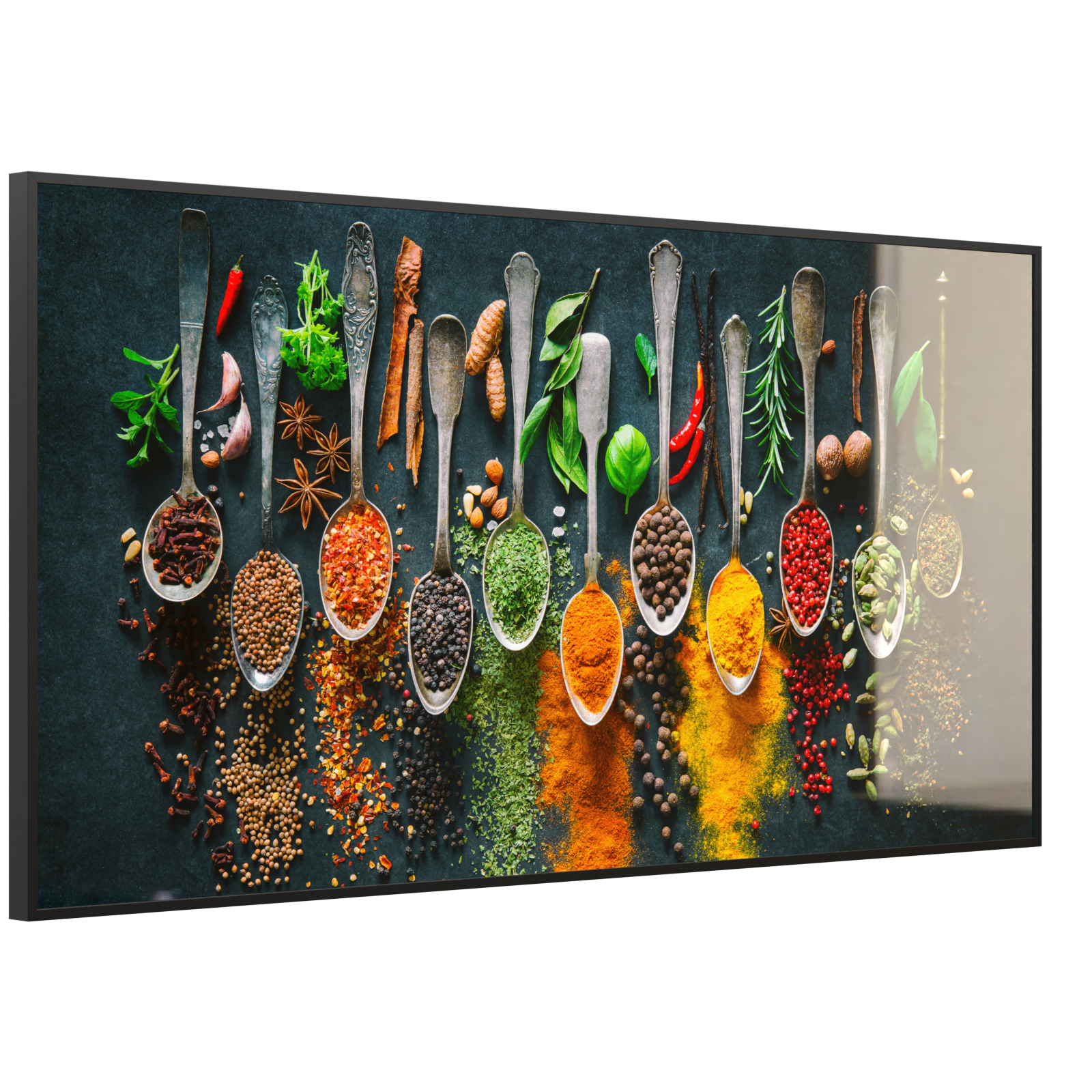 Deko Glas Wandbild Motiv 079 Kräuter und Gewürze