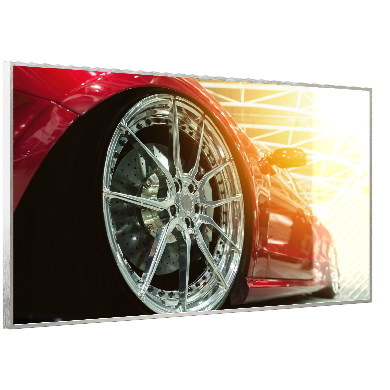 Deko Glas Wandbild Motiv 008 rotes Auto