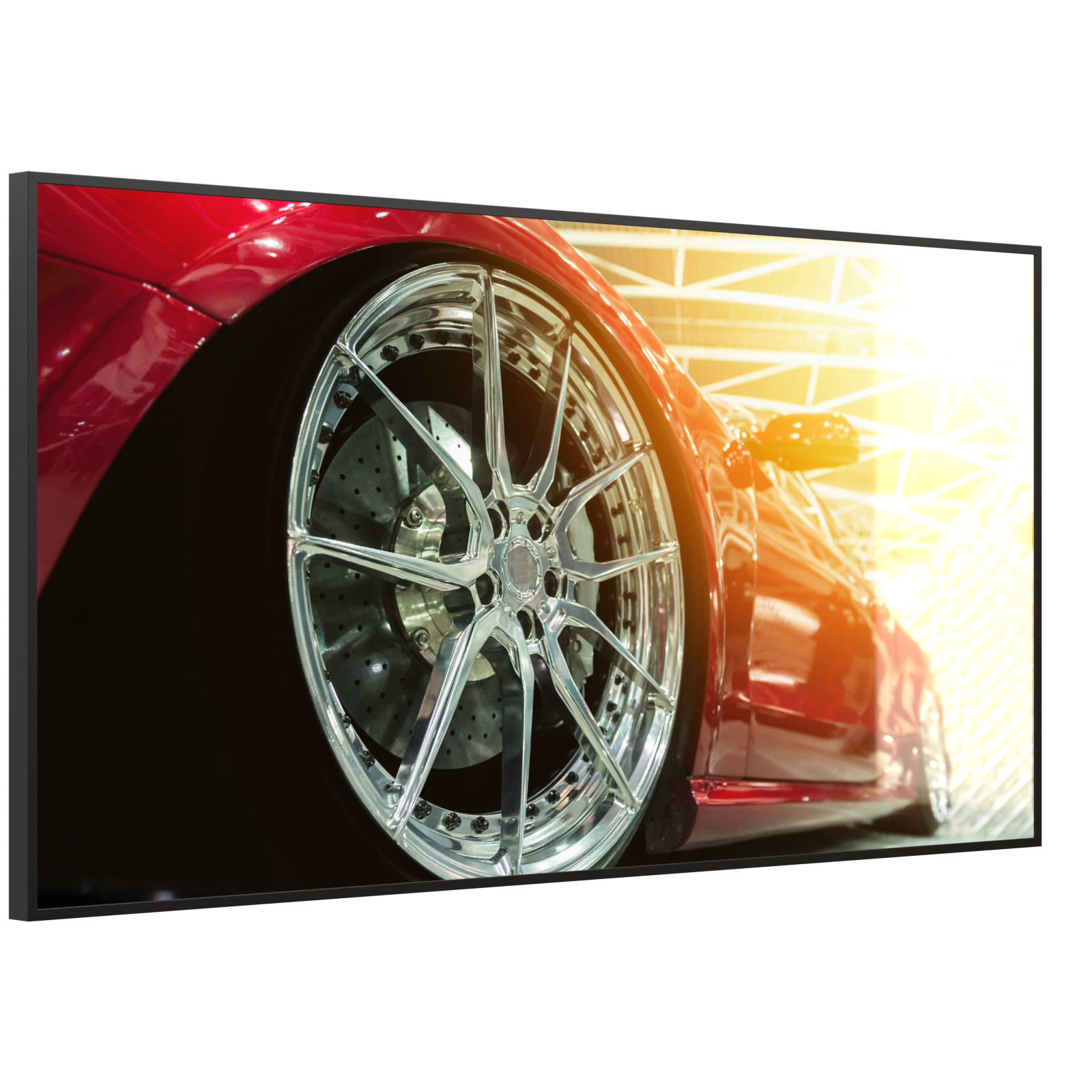 Deko Glas Wandbild Motiv 008 rotes Auto
