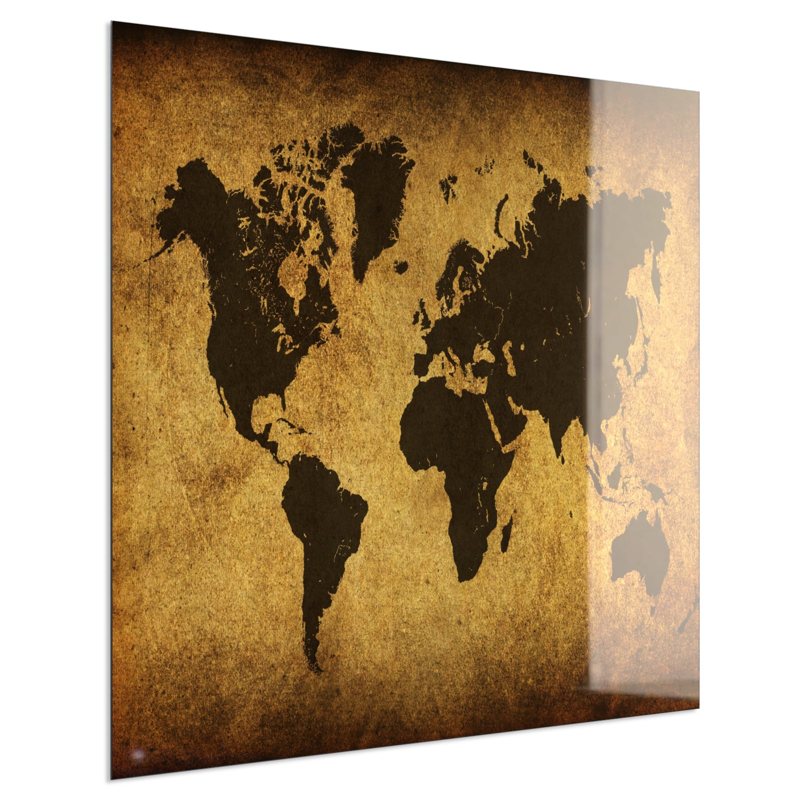 Deko Glas Wandbild Motiv 009 Weltkarte